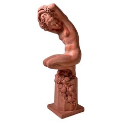 Raymonde GUERBE (1894-1995) escultura art déco en terracota natural, hacia 1930