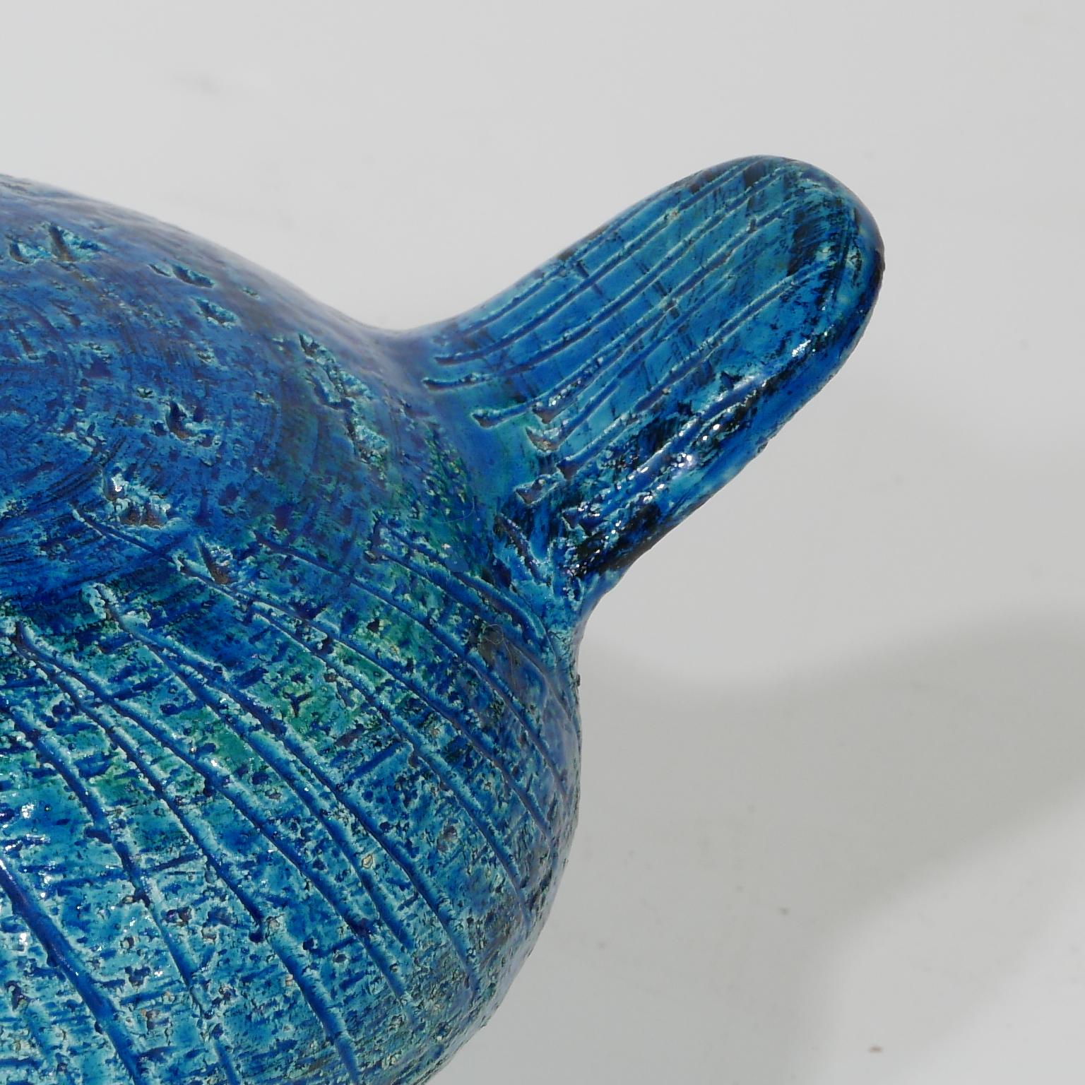 Mid-20th Century Raymor Bitossi Ceramic Duck / Bird with Metal Feet by Aldo Londi Made in Italy