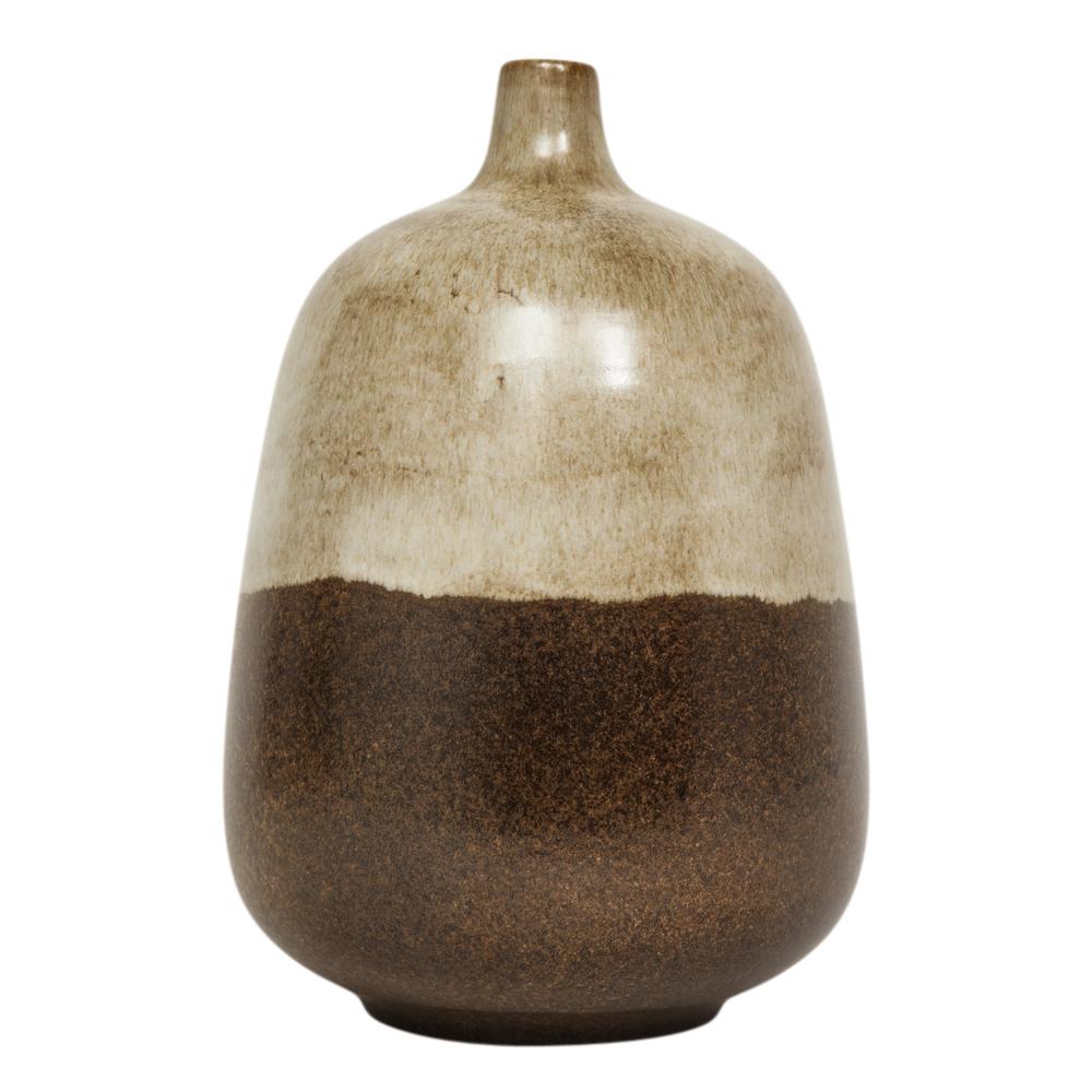 Mid-Century Modern Vase Alvino Bagni pour Raymor, céramique, marron, beige, tons terreux, signé en vente