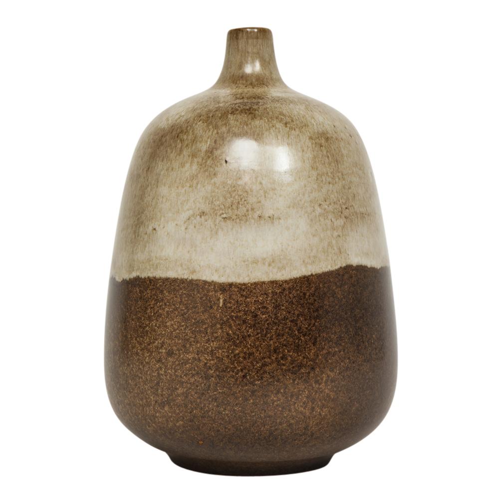 italien Vase Alvino Bagni pour Raymor, céramique, marron, beige, tons terreux, signé en vente