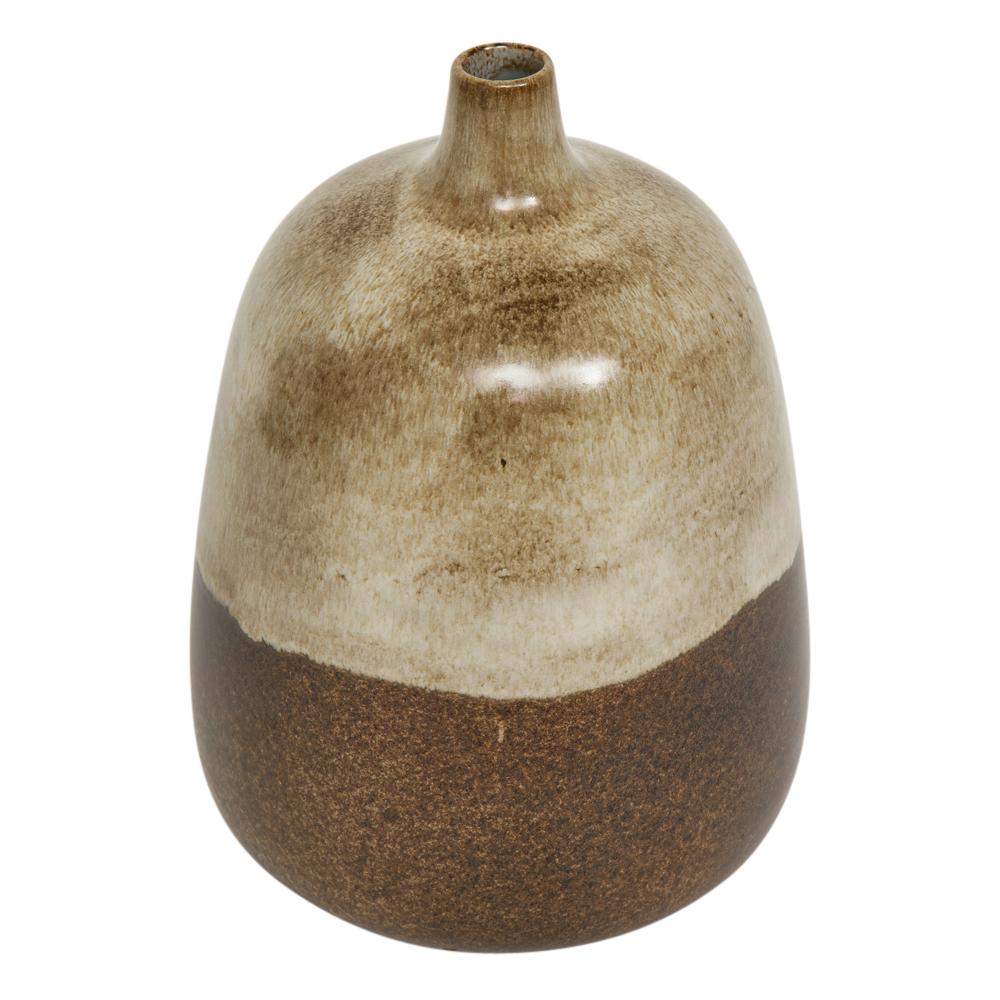 Milieu du XXe siècle Vase Alvino Bagni pour Raymor, céramique, marron, beige, tons terreux, signé en vente