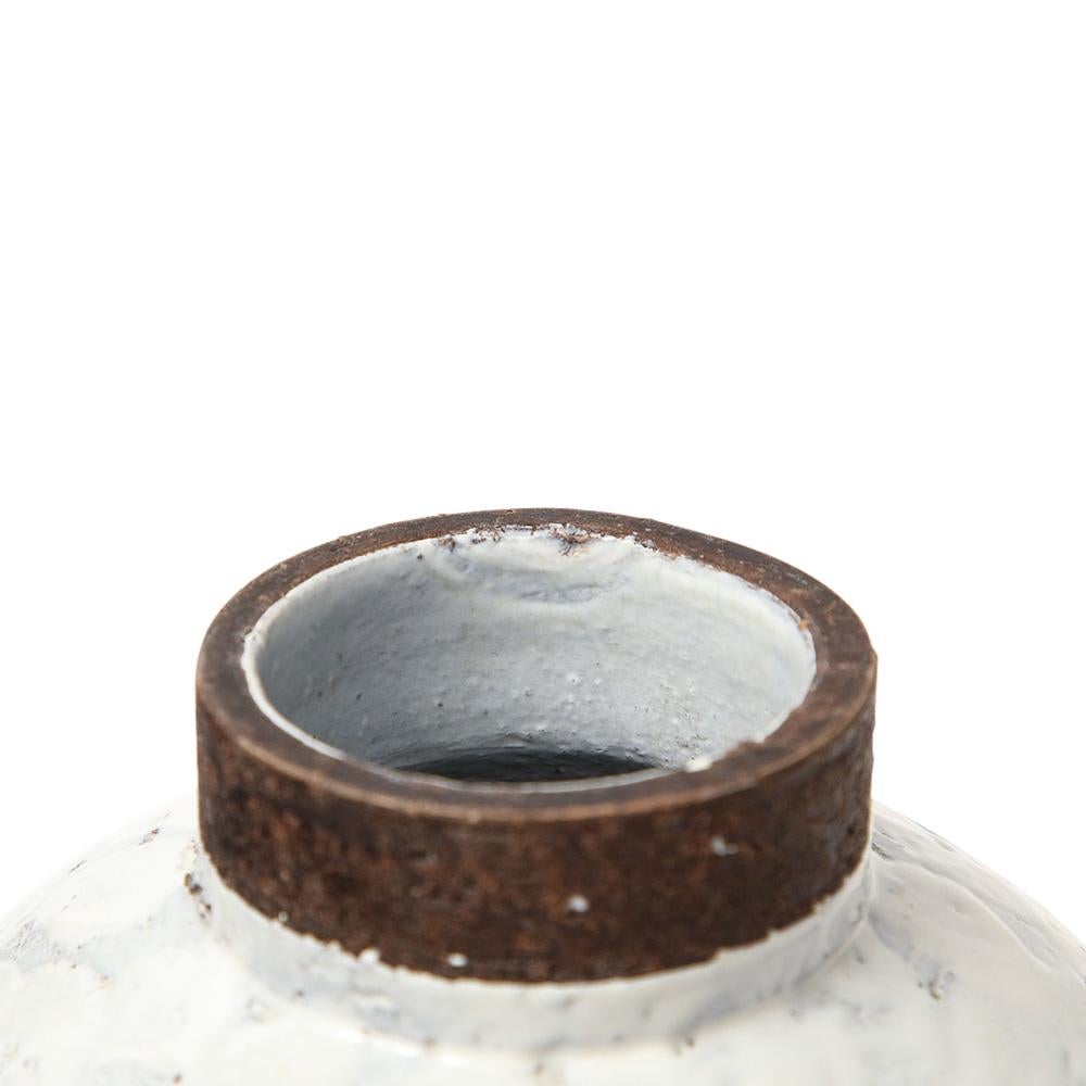 Vase boule blanche Raymor Bitossi, céramique, signé en vente 3