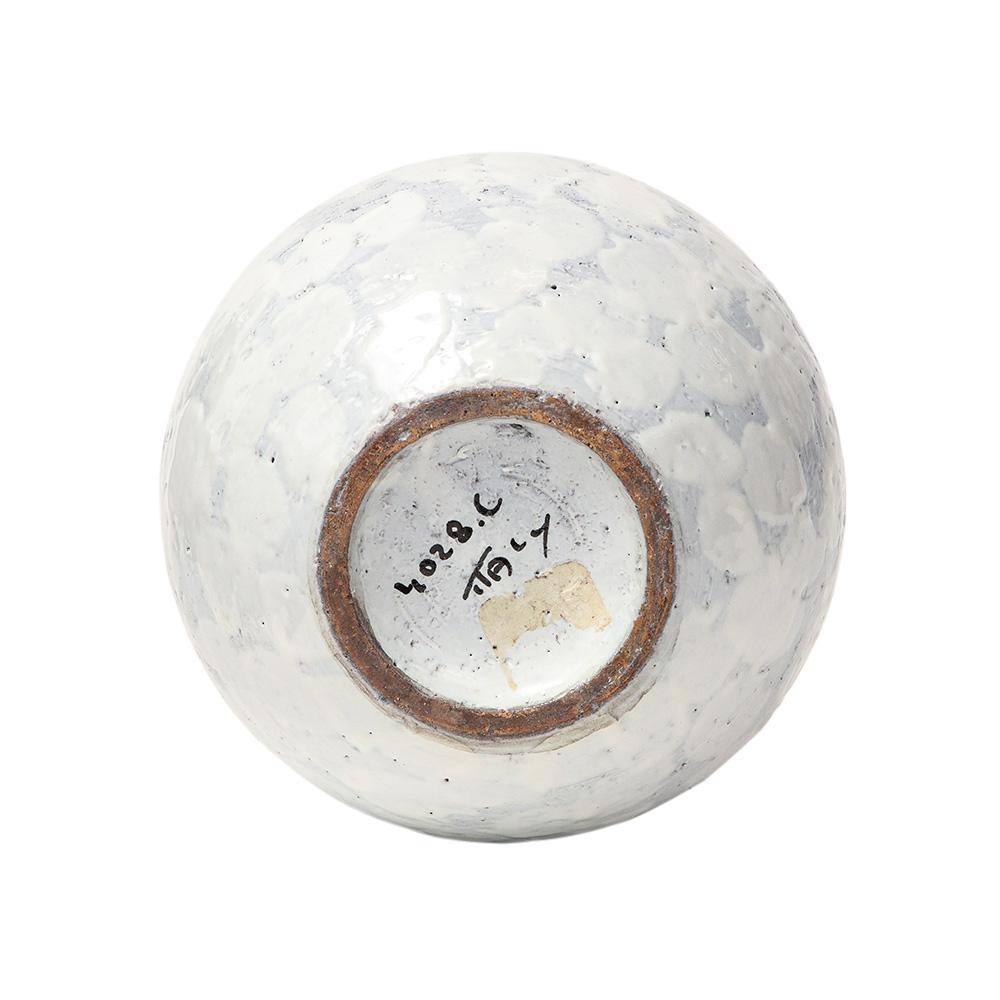 Raymor Bitossi White Ball Vase, Ceramic, Signed For Sale 9