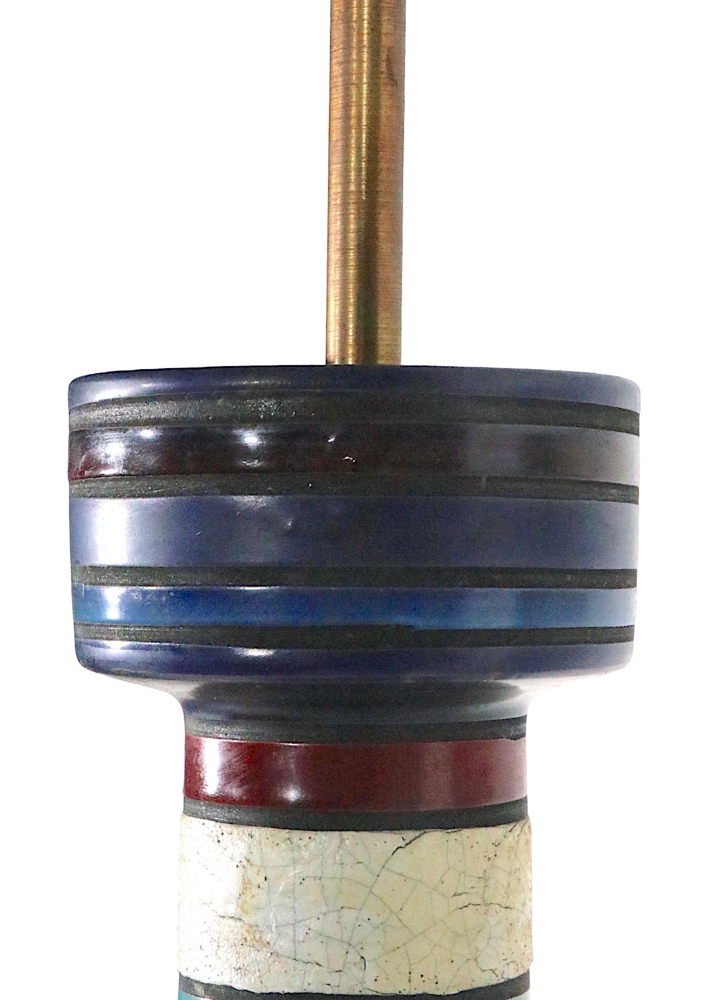 Raymor Cambogia Table Lamp by Aldo Londi for Bitossi, Imported by Raymor, 1950s In Good Condition In New York, NY