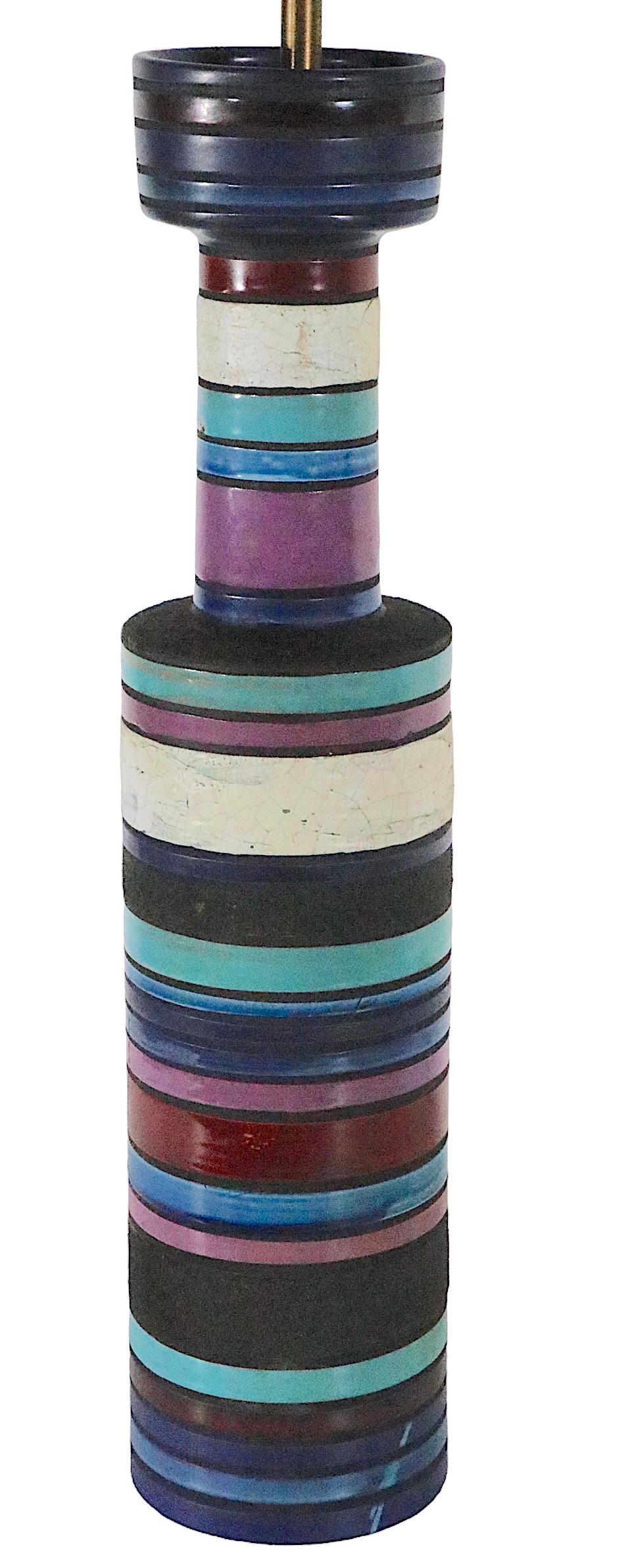 Raymor Cambogia Table Lamp by Aldo Londi for Bitossi, Imported by Raymor, 1950s 2