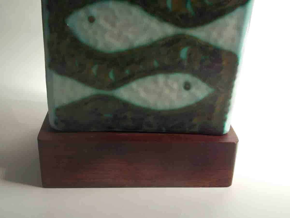 Raymor Ceramic Fish Lamp In Good Condition In West Palm Beach, FL