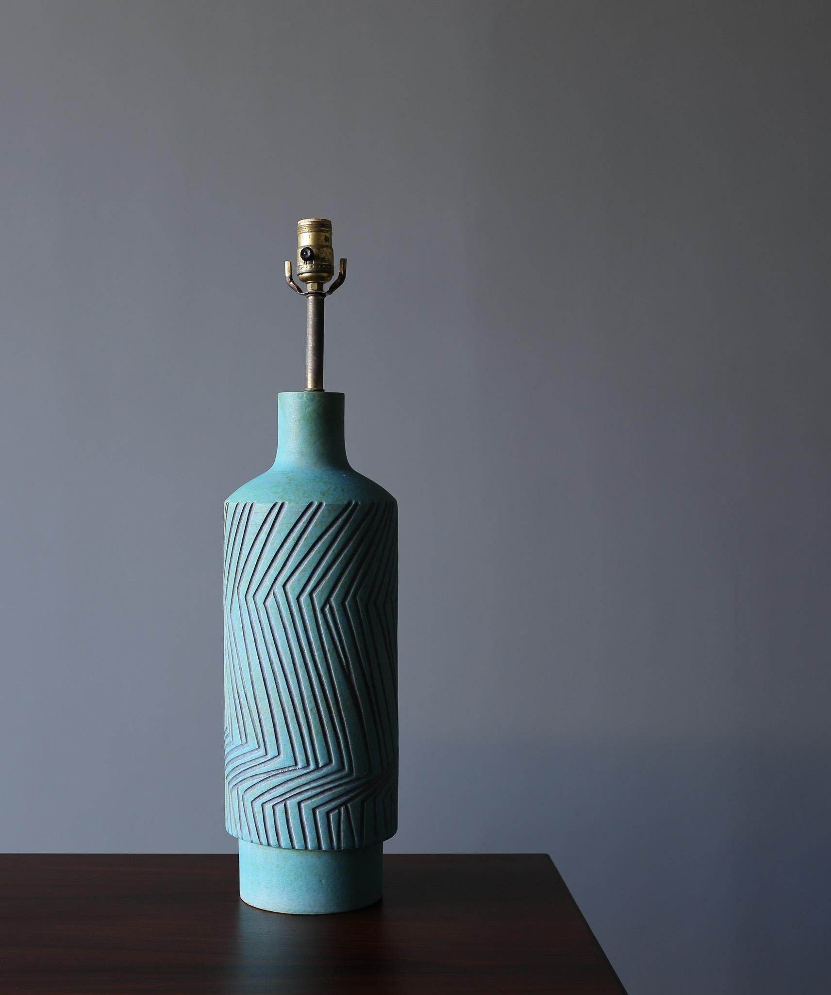 Raymor Ceramic Table Lamp, Italy, c.1960 For Sale 4