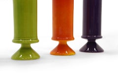 Raymor Ceramic Vice Jars/Kitchen Canisters. Set of Four Drug Names