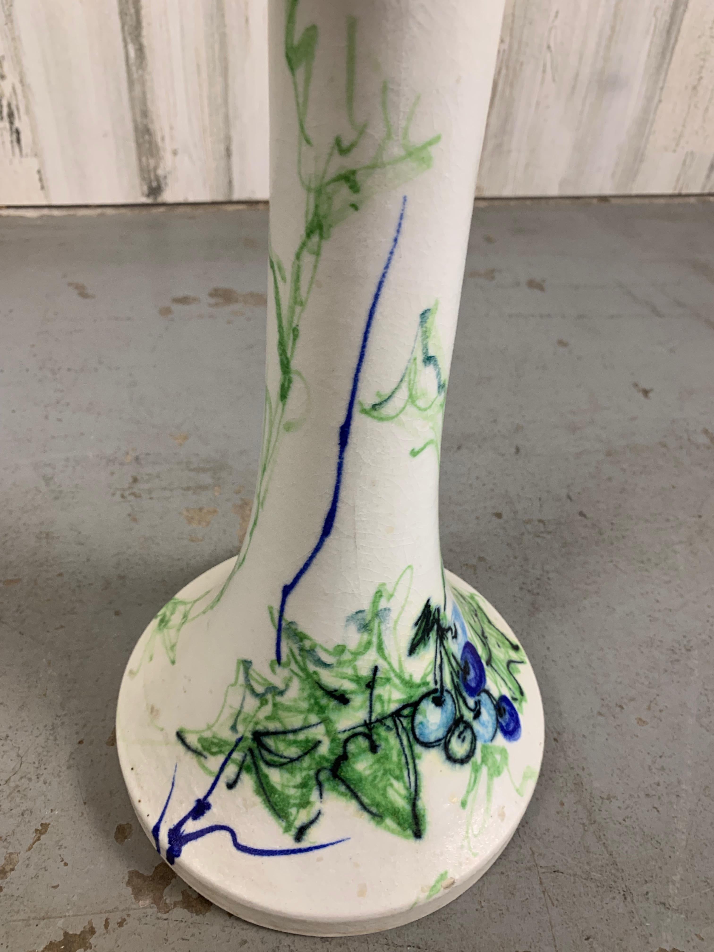 Raymor Ceramic Wine Table with Grapevine Decoration For Sale 4