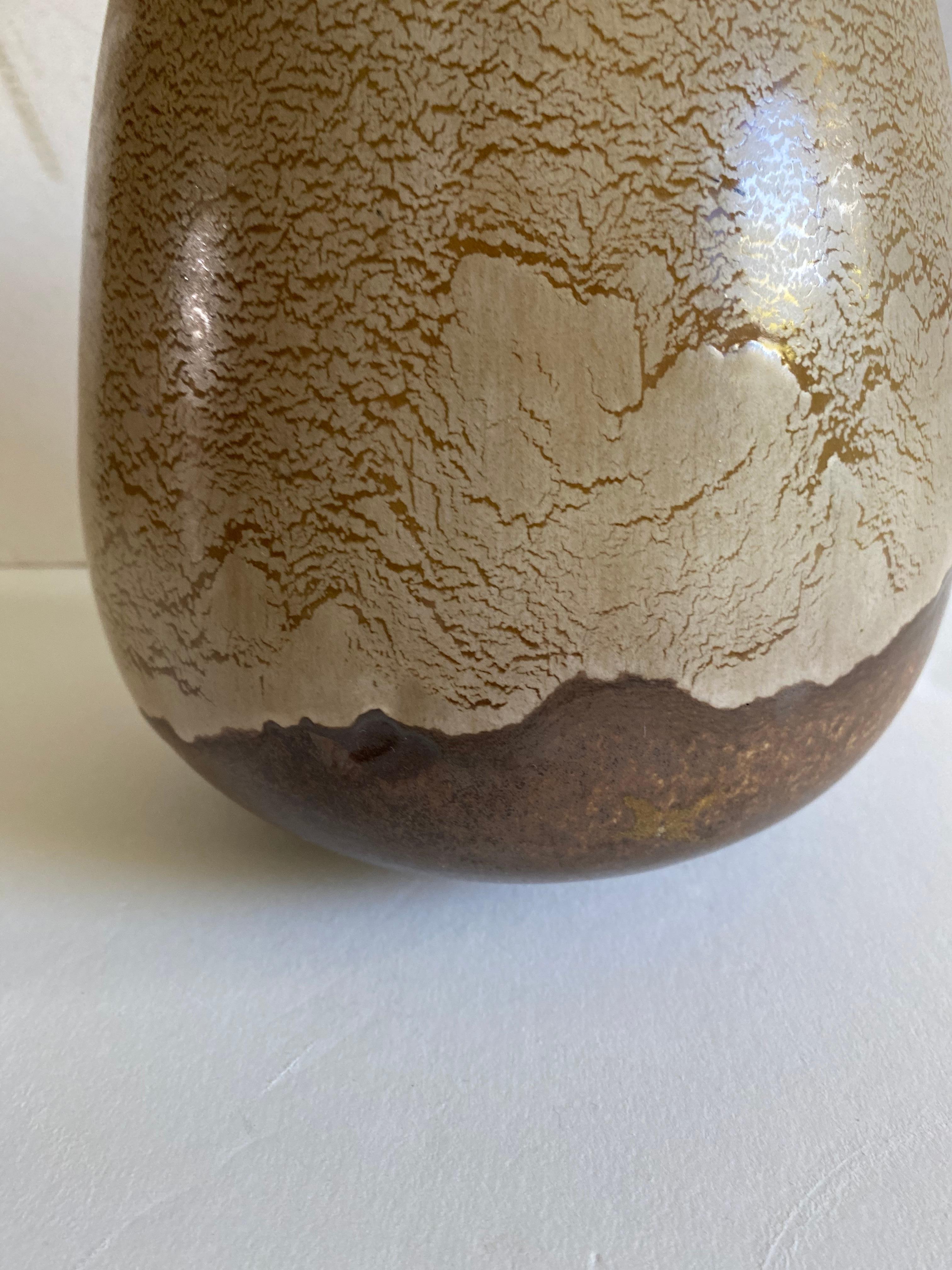Italian Raymor Earthone Modernist Ceramic Vase by Alvino Bagni For Sale