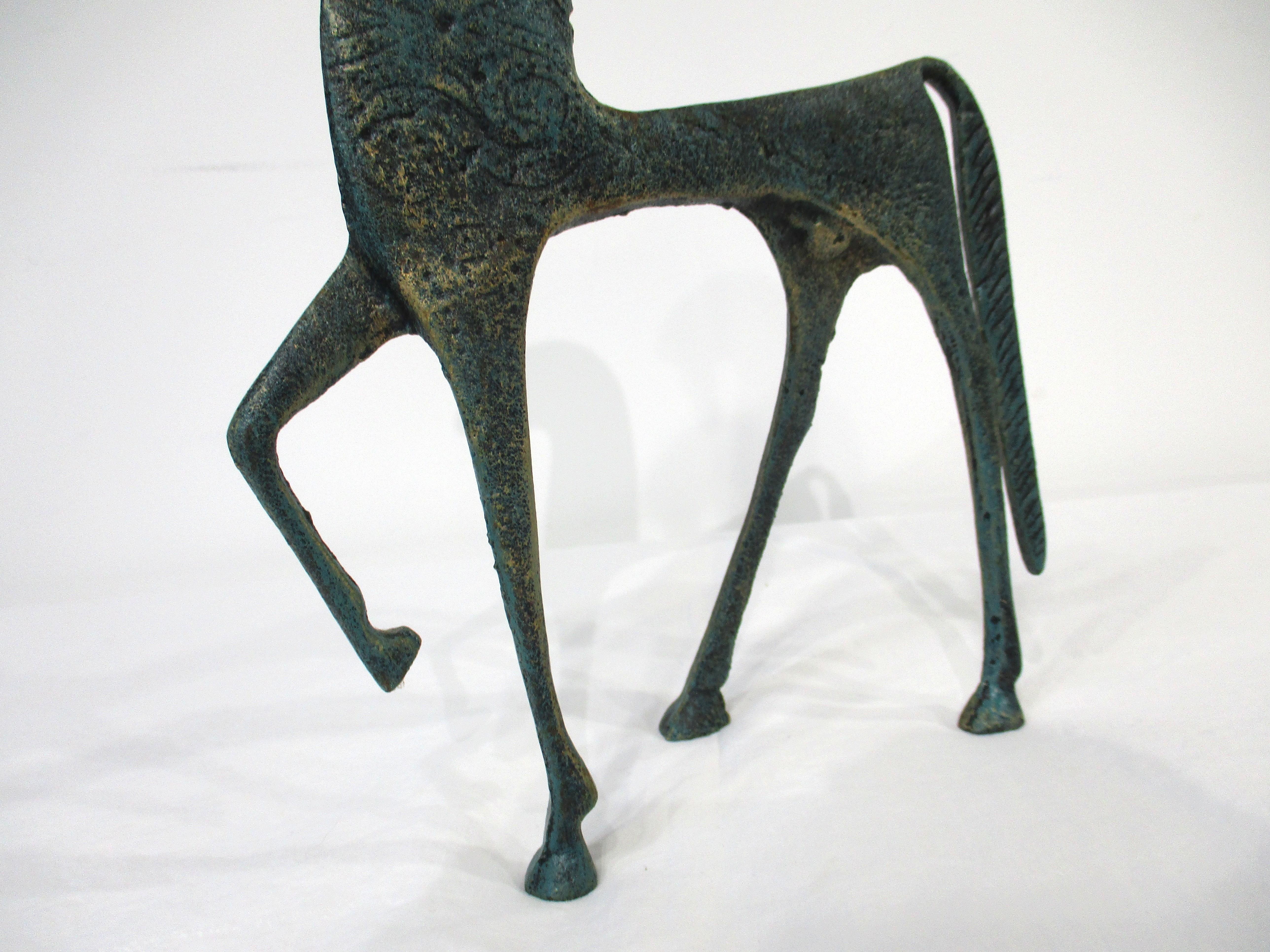 Métal Raymor Sculpture cheval étrusque Italie dans le style de Weinberg en vente