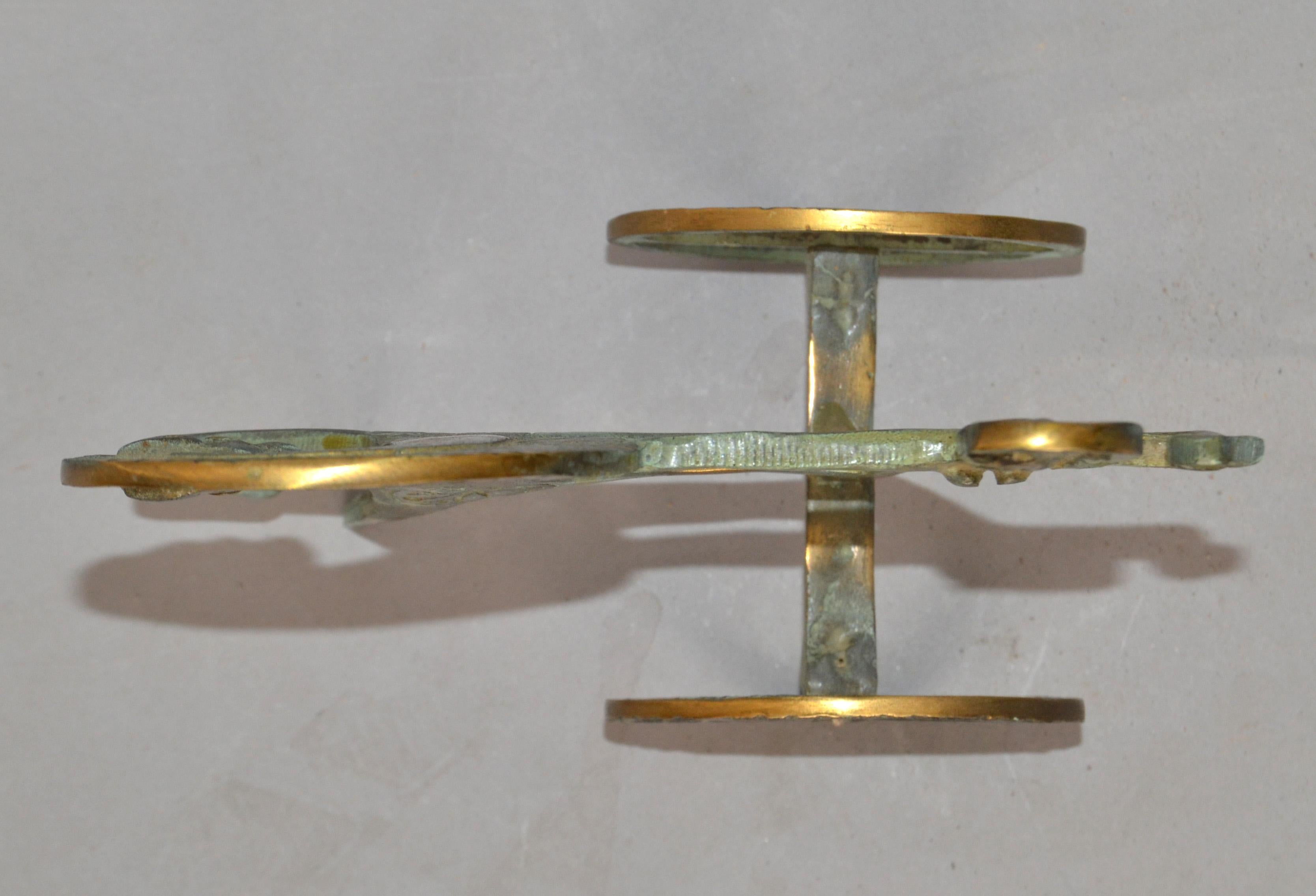Raymor Italian 1950s Bronze Brass Patina Etruscan Roman Chariot Weinberg Style  1