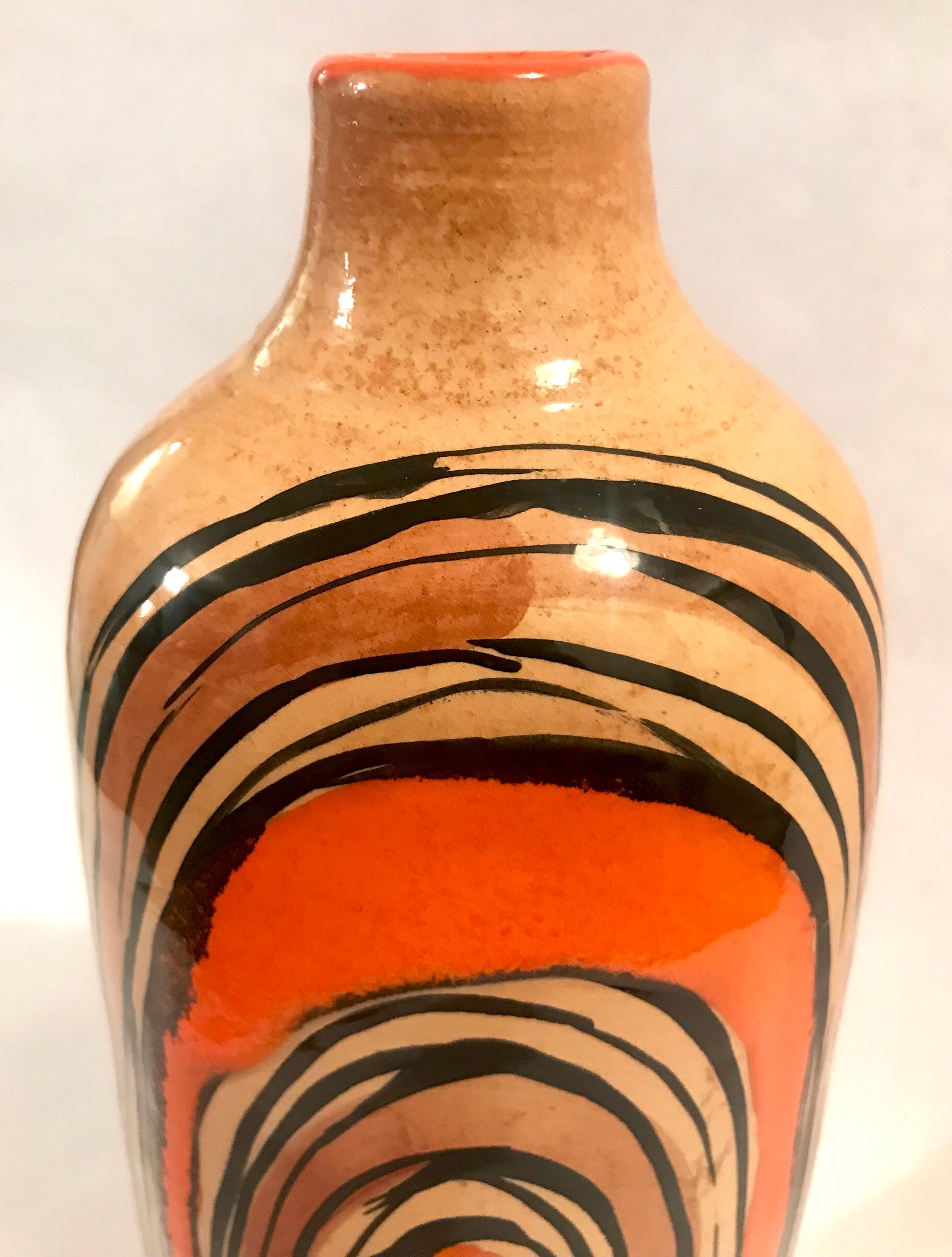 Raymor Italian Art Pottery Vase, Italy, 1960s In Good Condition In Lake Success, NY