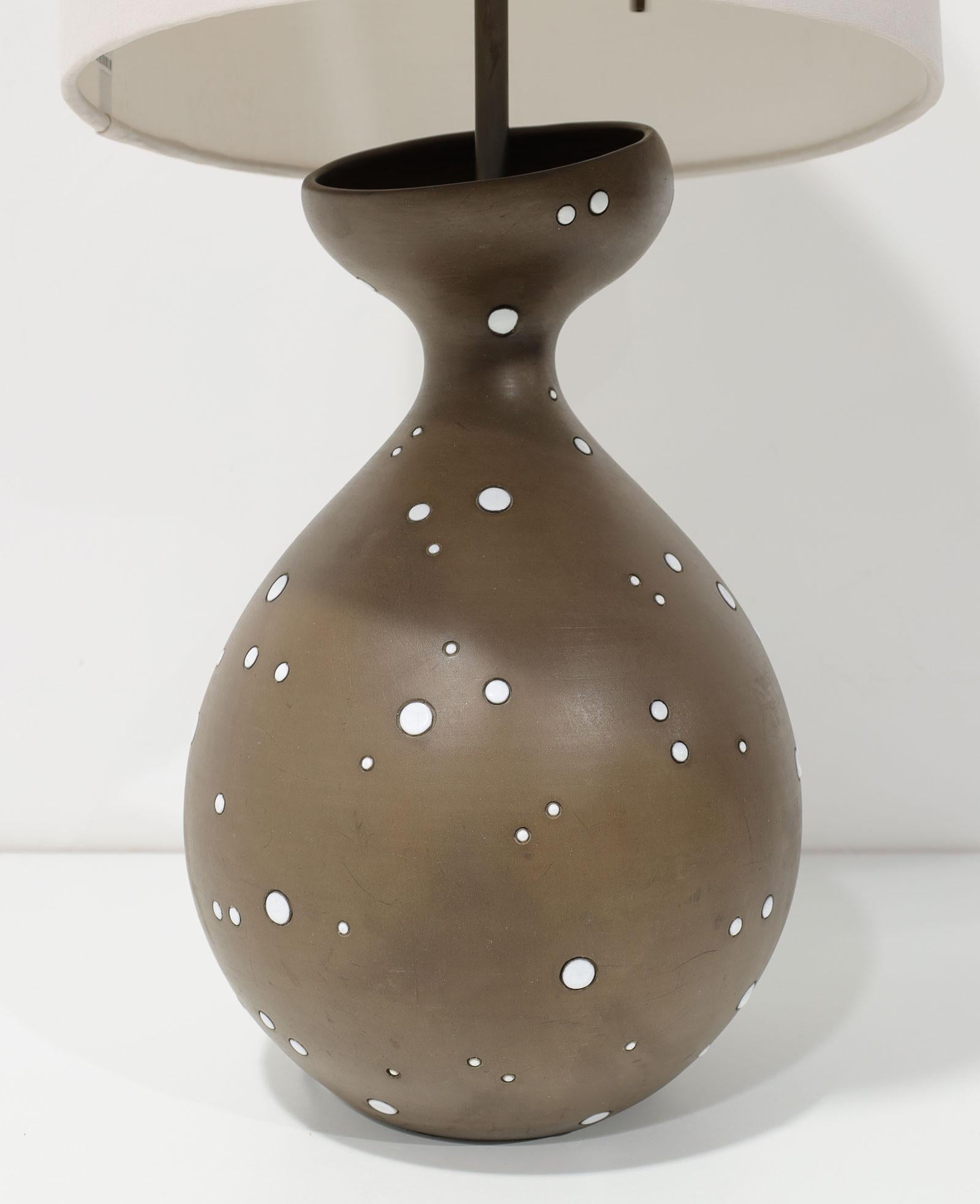 Mid-Century Modern Raymor Italian Ceramic Table Lamp, 1978 For Sale