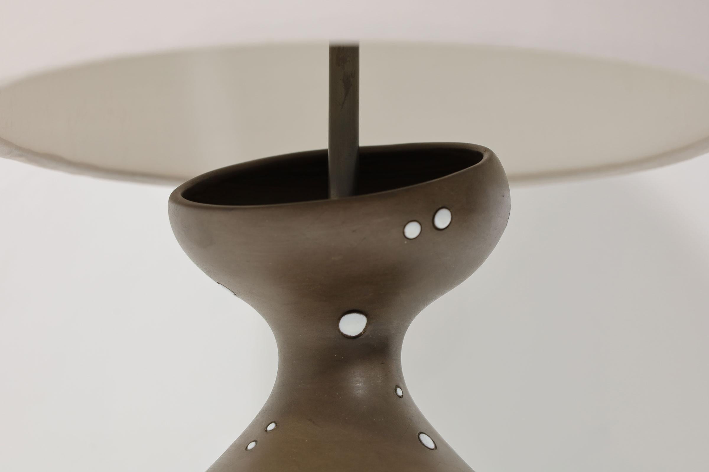 Raymor Italian Ceramic Table Lamp, 1978 In Good Condition For Sale In Dallas, TX