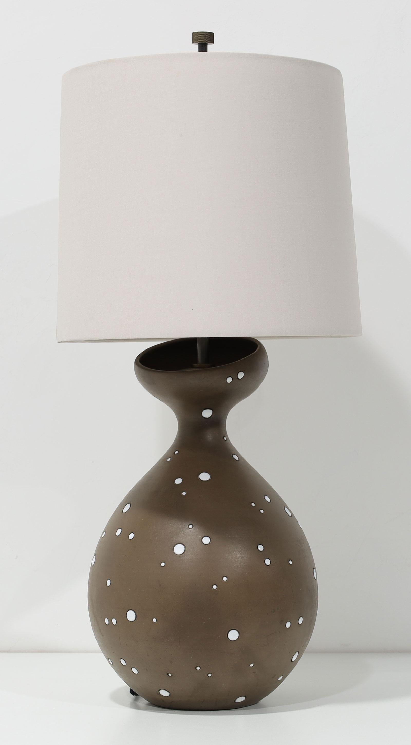 Raymor Italian Ceramic Table Lamp, 1978 For Sale 4