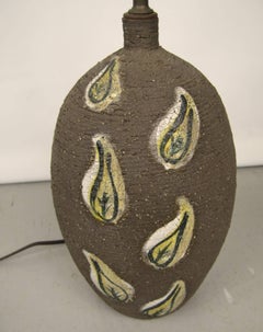 Raymor Mid-Century Modern Ceramic Leaf Table Lamp, 1960s