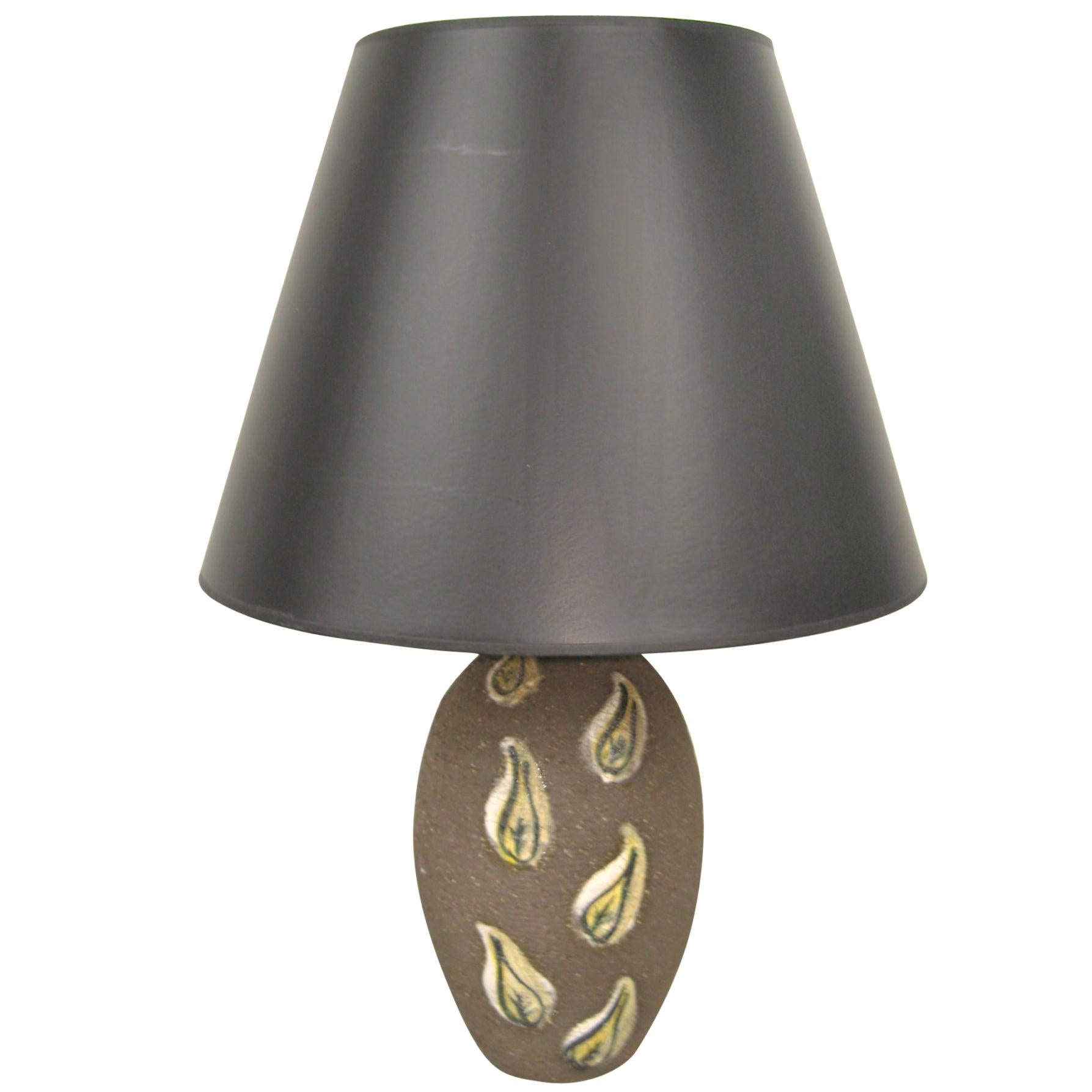 Raymor Mid-Century Modern Ceramic Leaf Table Lamp, 1960s