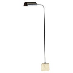 Raymor Mid-Century Modern Floor Lamp, Chrome & Marble Base, 1960s