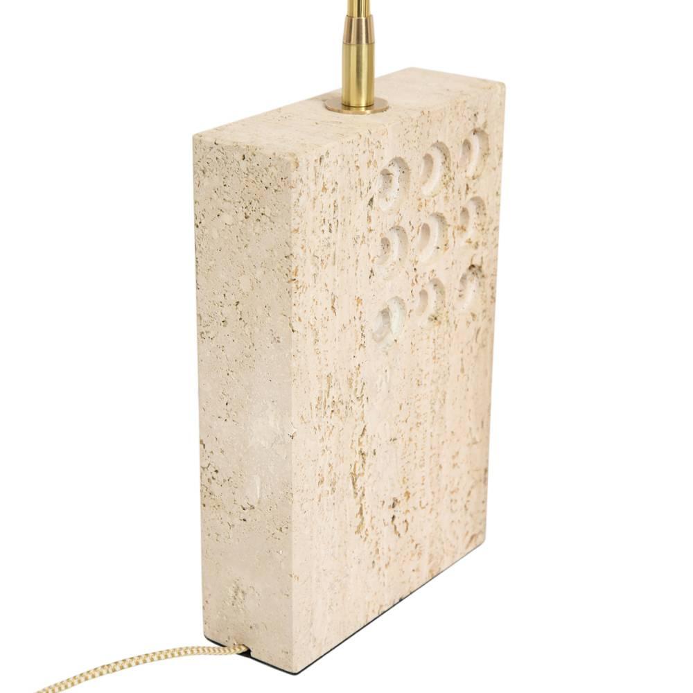 Raymor Lamps, Travertine, Impressed Discs 6