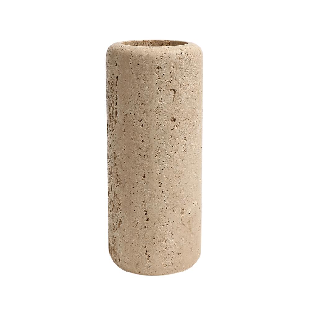 Raymor Travertine Vase, Signed For Sale 8