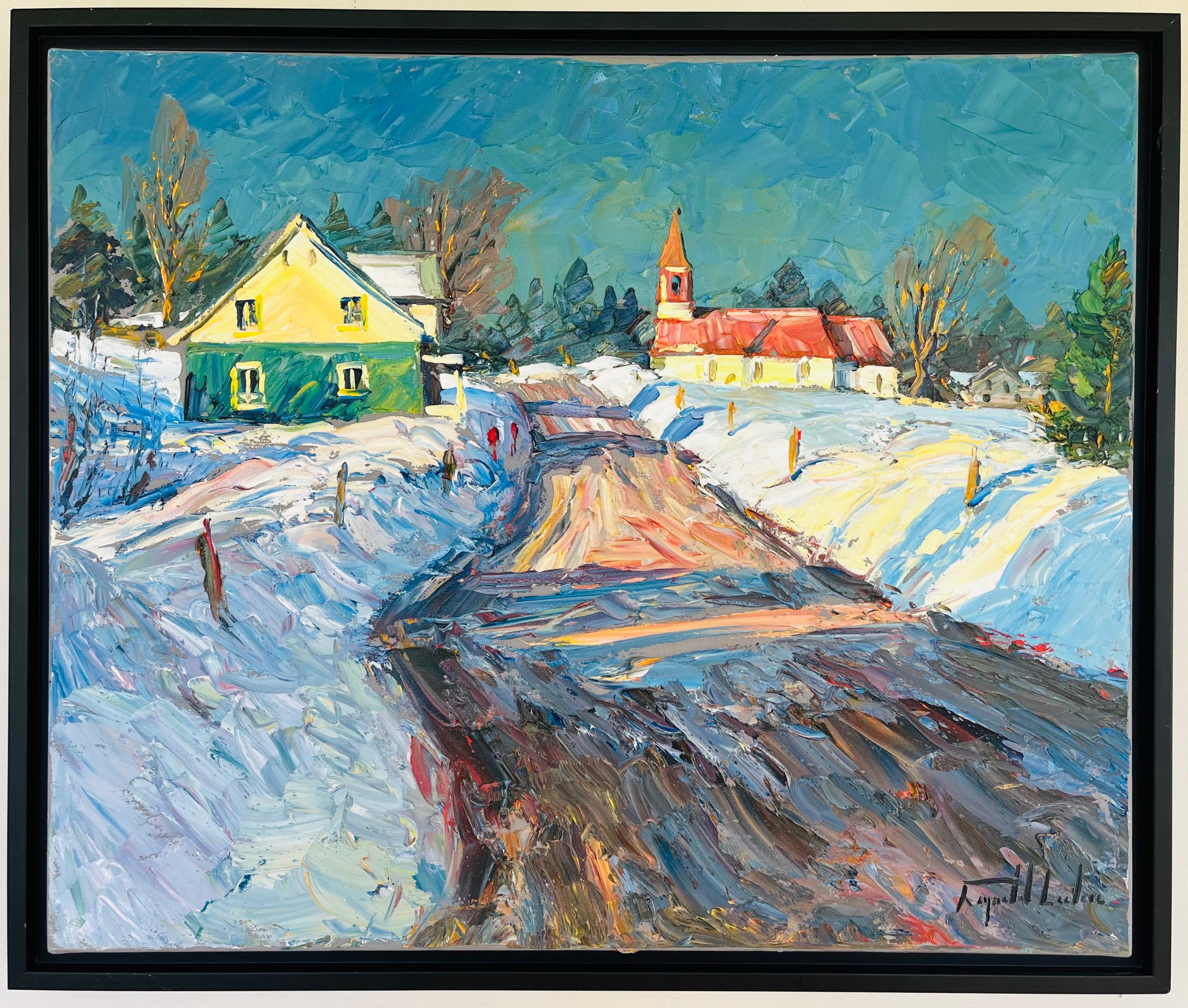 Premier dégel de mars, Charlevoix, Quebec - Painting by Raynald Leclerc