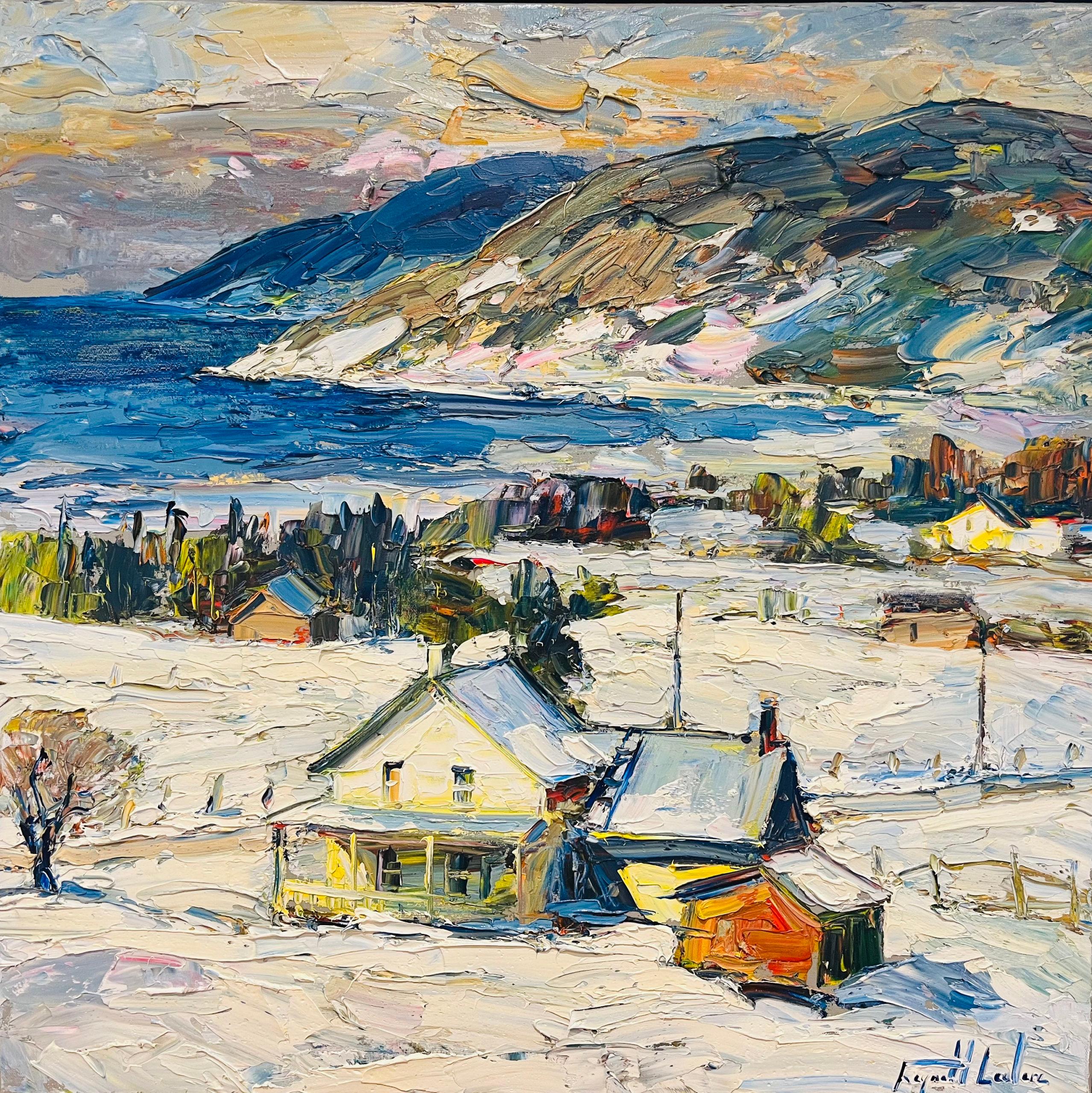 Raynald Leclerc Landscape Painting - Vue sur le Plateau, Les Eboulements
