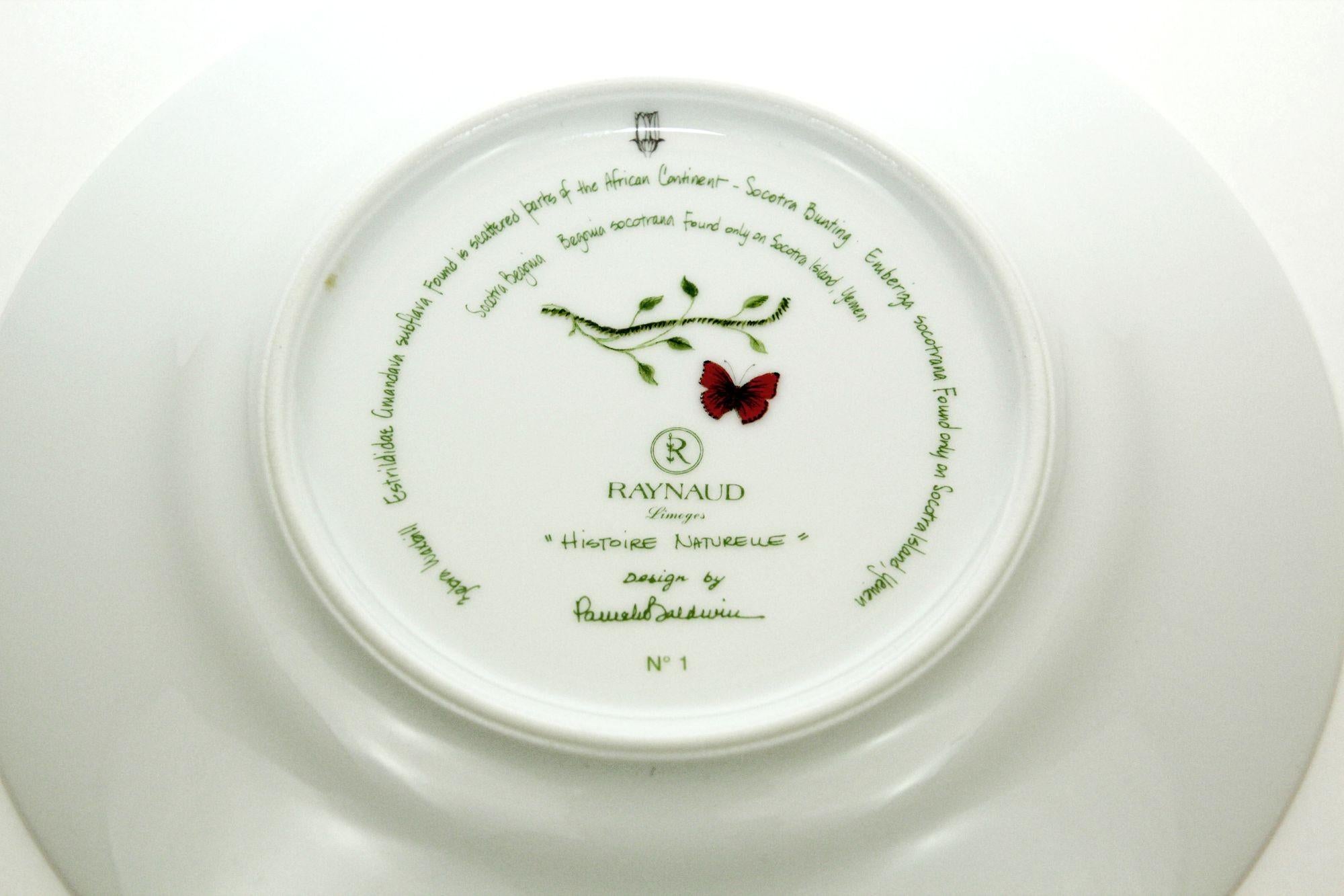 Juego de porcelana Raynaud Limoges Francia Histoire Naturelle Diseño de Pamela Baldwin en venta 4