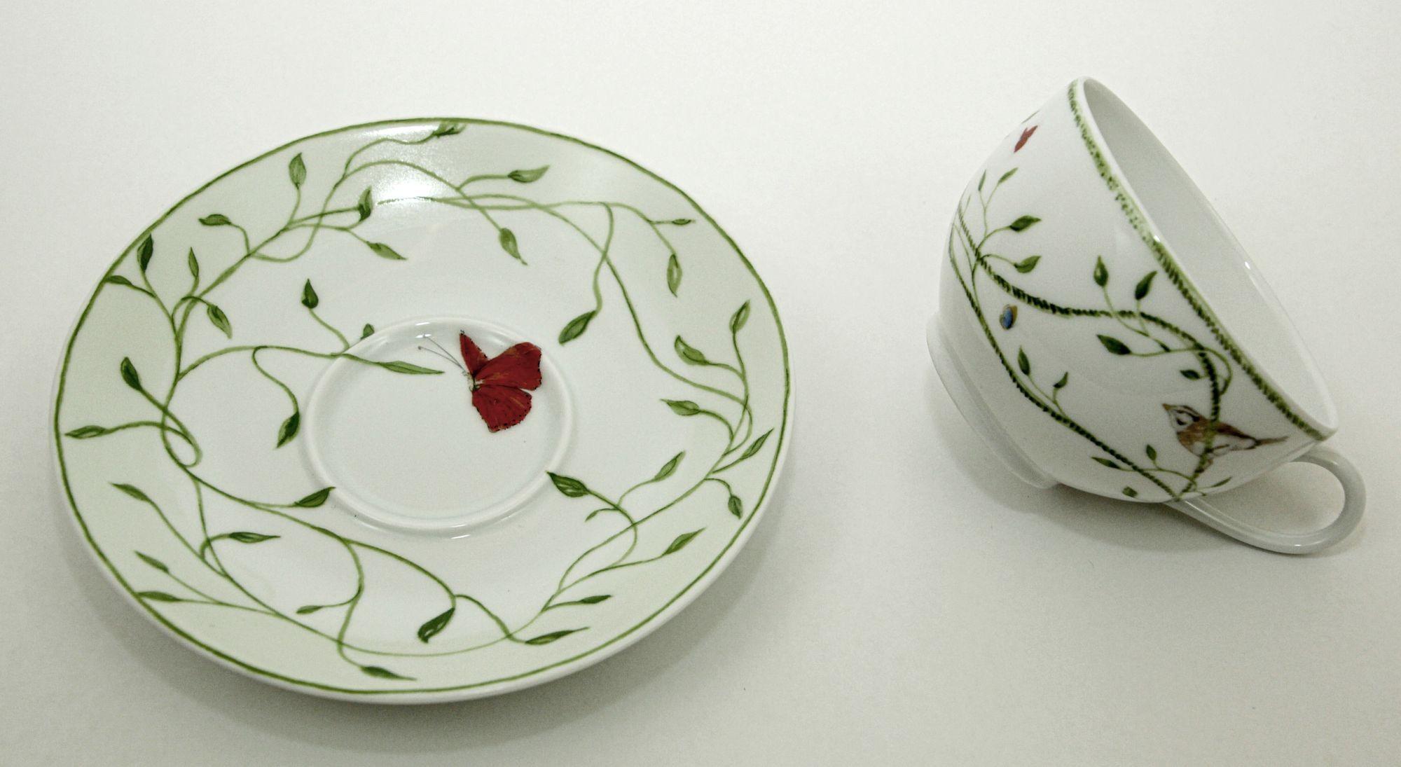 Juego de porcelana Raynaud Limoges Francia Histoire Naturelle Diseño de Pamela Baldwin siglo XX en venta