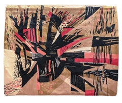 “Rayon Ecarlate” abstract tapestry by Maurice André