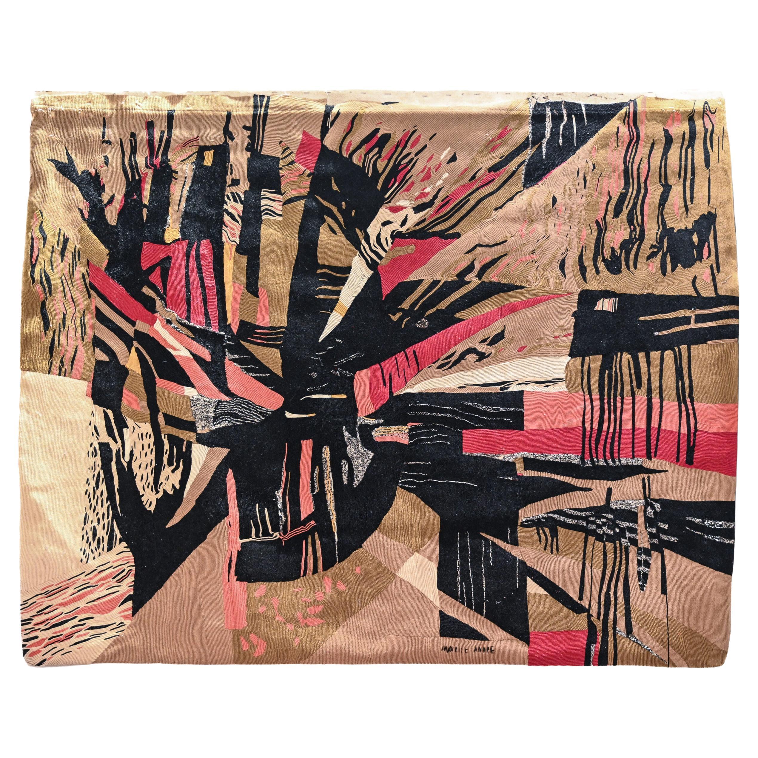 “Rayon Ecarlate” abstract tapestry by Maurice André