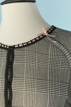 Strickjacke aus Rayon-Jersey mit Prince de Galles-Muster CHRISTIAN DIOR Boutique