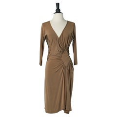 Abito da cocktail in jersey di rayon avvolto e drappeggiato Just Cavalli