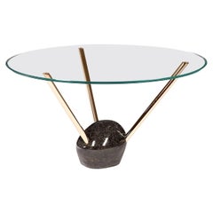 Rays Round Glass Top Dining Table