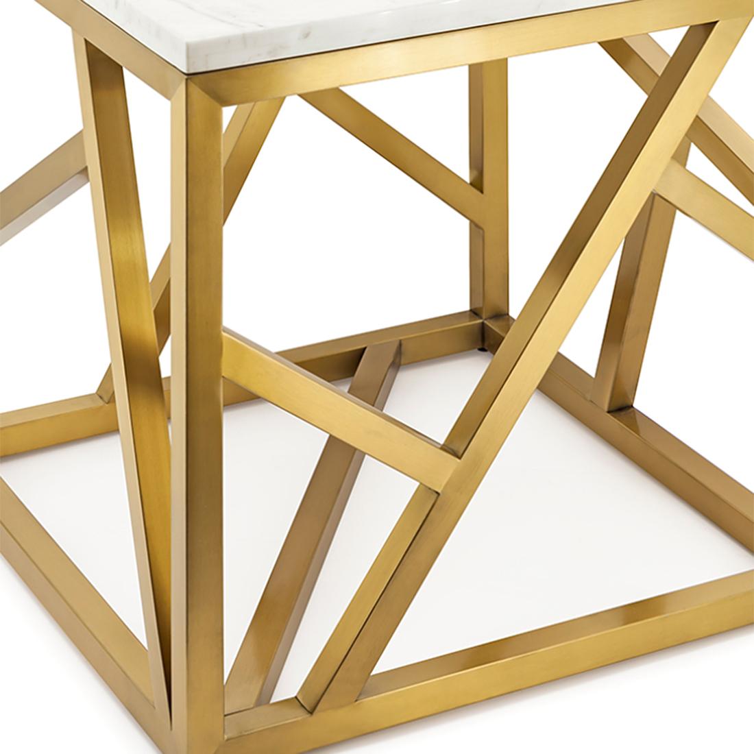Contemporary Raytona Brushed Side Table For Sale