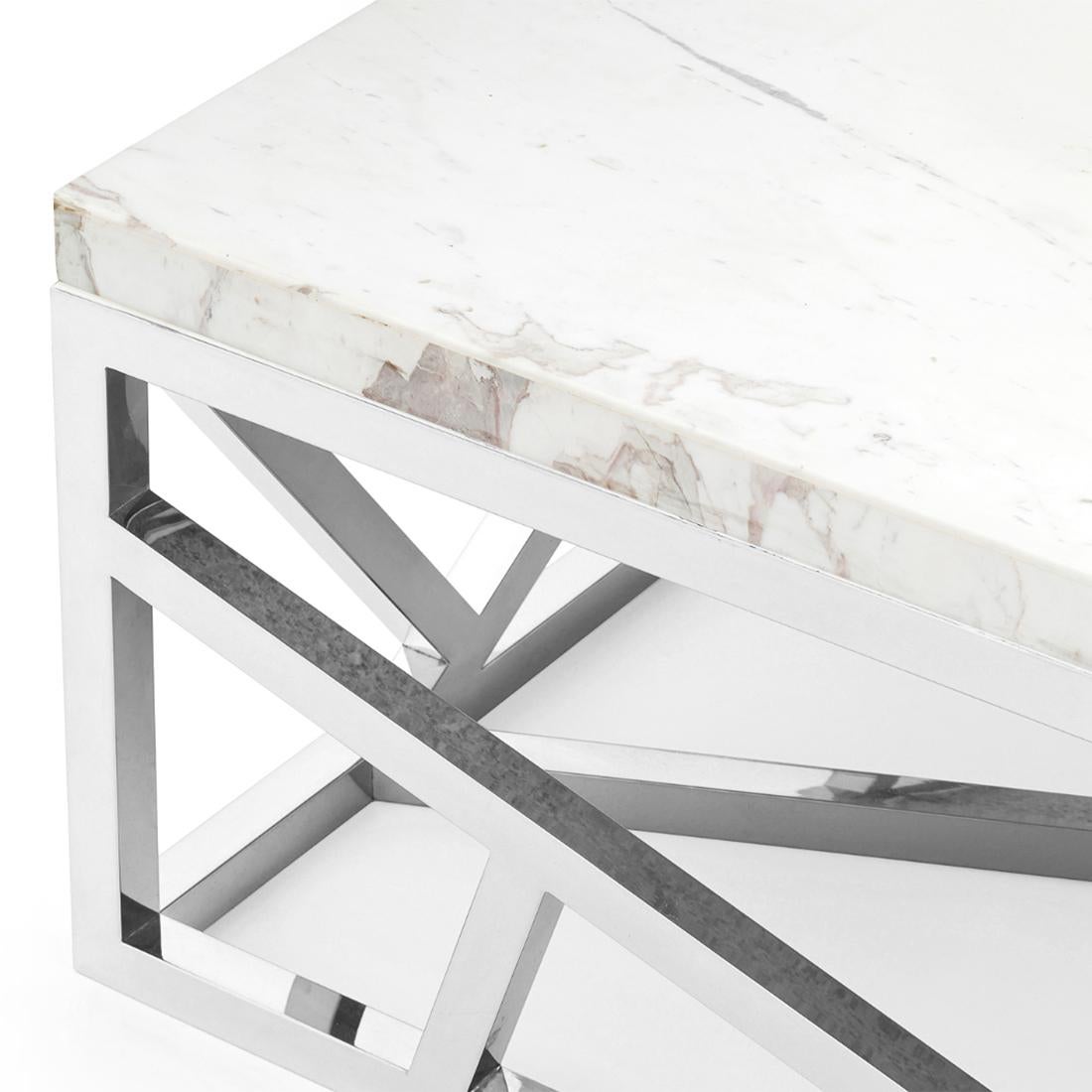 Contemporary Raytona Chrome Coffee Table For Sale