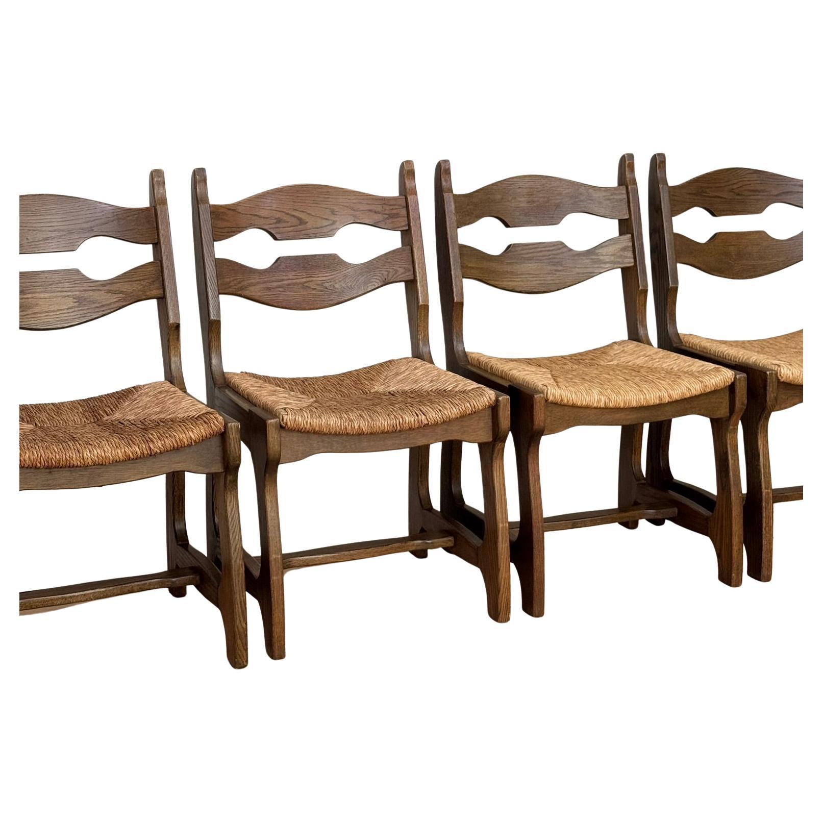 Razor Back Dining Chairs by Robert Guillerme and Jacques Chambron c. 1960s For Sale