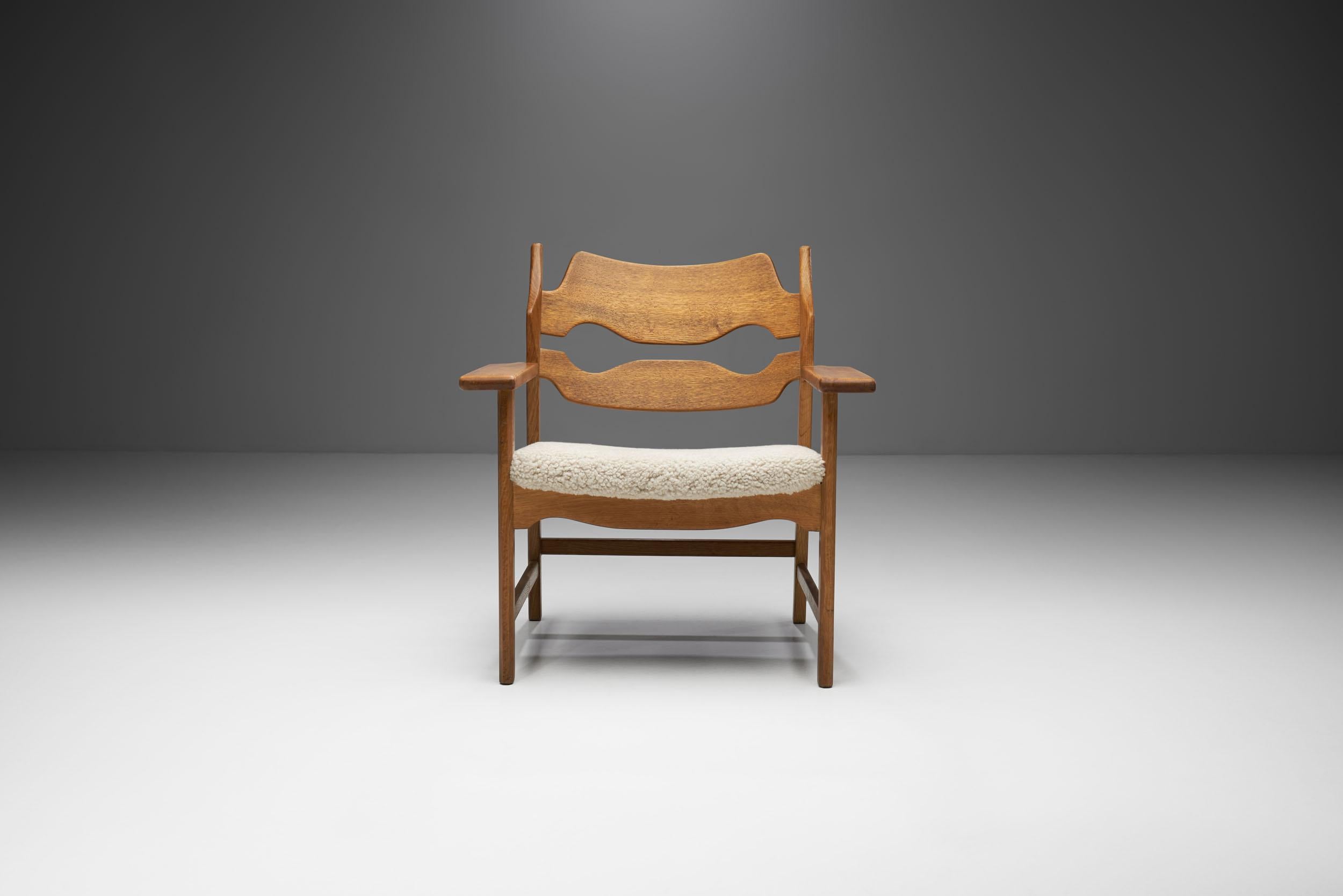 Scandinavian Modern “Razor Blade” Armchair by Henning Kjærnulf for EG Kvalitetsmöbel, Denmark, 1960s