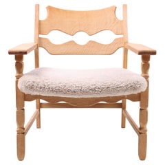 Razor blade Chair in Solid Oak by Henning Kjærnulf, 1960s
