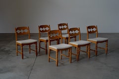RAZOR BLADE DINING CHAIRS BY HENNING KJAERNULF - DENMARK 1960s