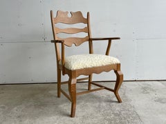 Razorblade Armchair, Henning Kjærnulf / Kjaernulf, Oak & Sheepskin, Denmark 1960