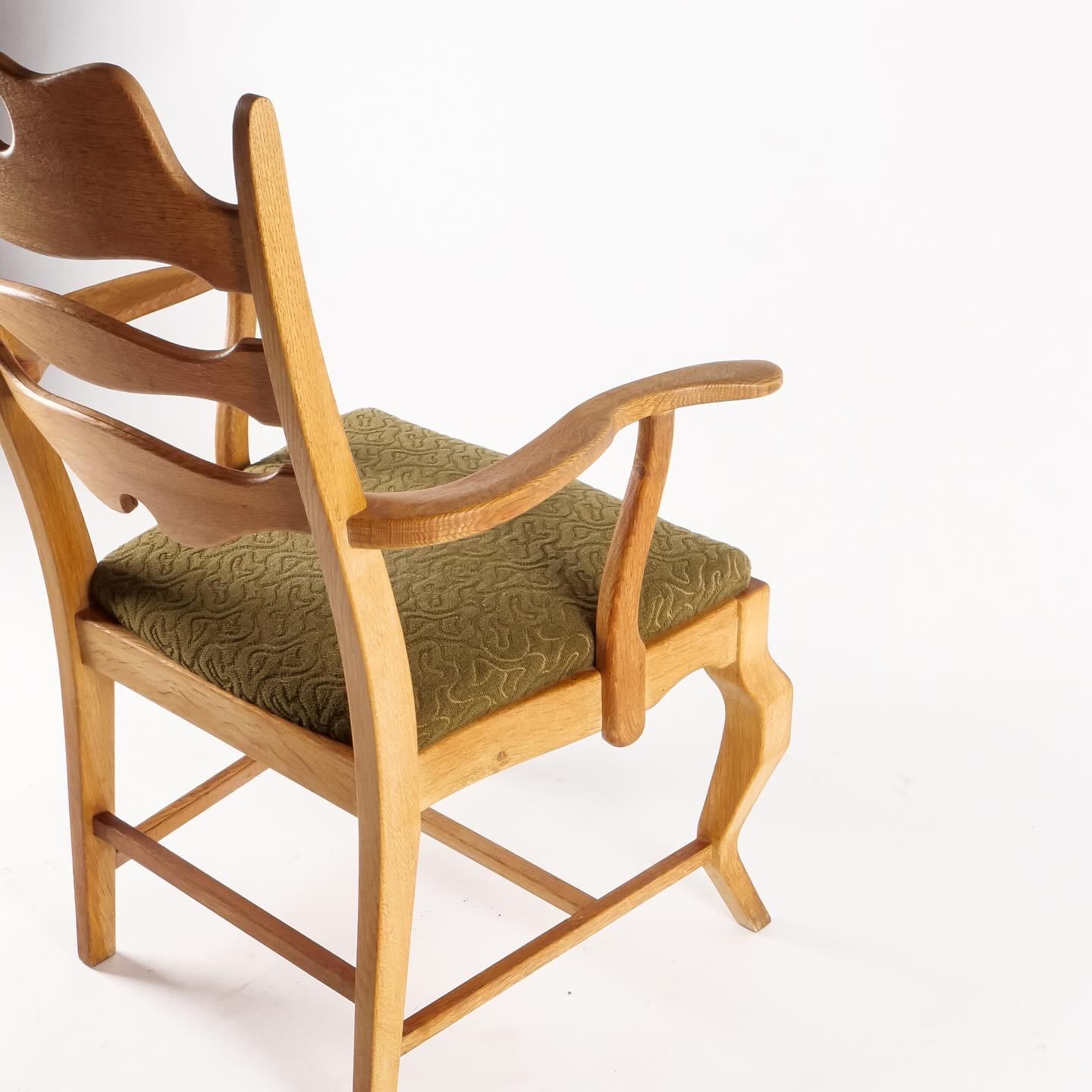 Razorblade Sessel aus Eiche von Henning Kjærnulf  (Dänisch) im Angebot