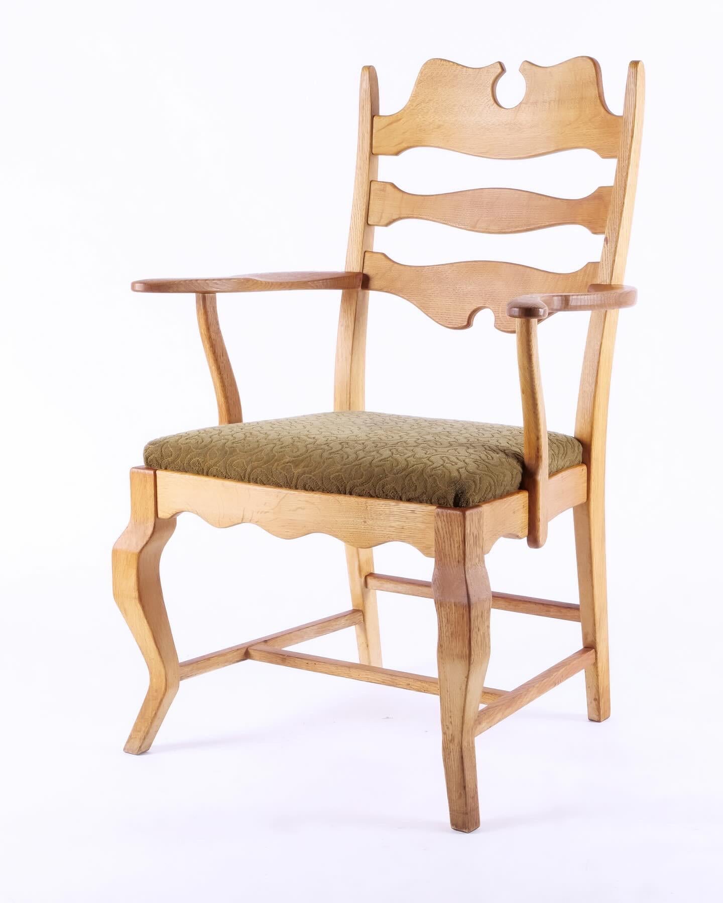 Razorblade Sessel aus Eiche von Henning Kjærnulf  (20. Jahrhundert) im Angebot