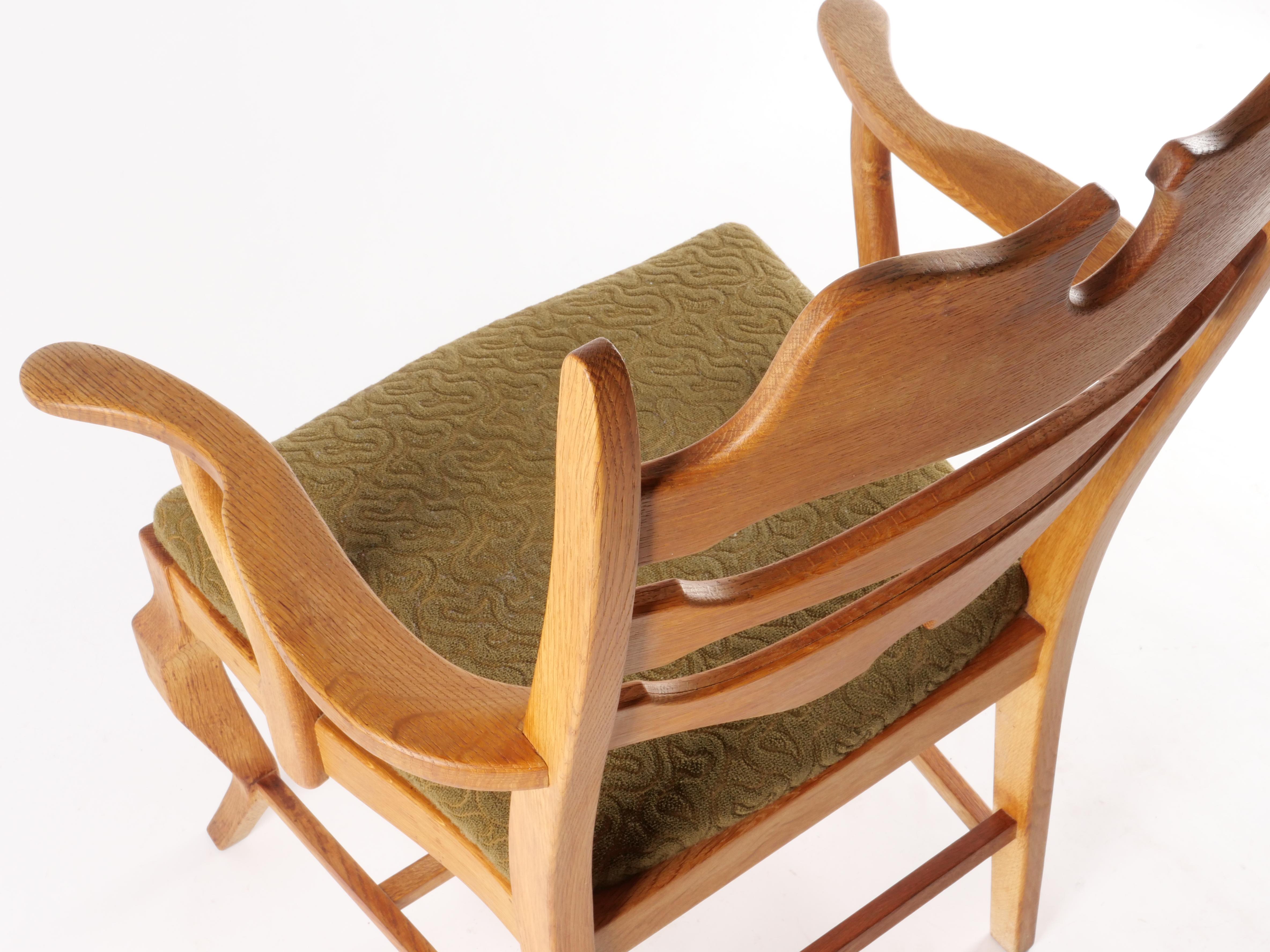 Razorblade Sessel aus Eiche von Henning Kjærnulf  im Angebot 1