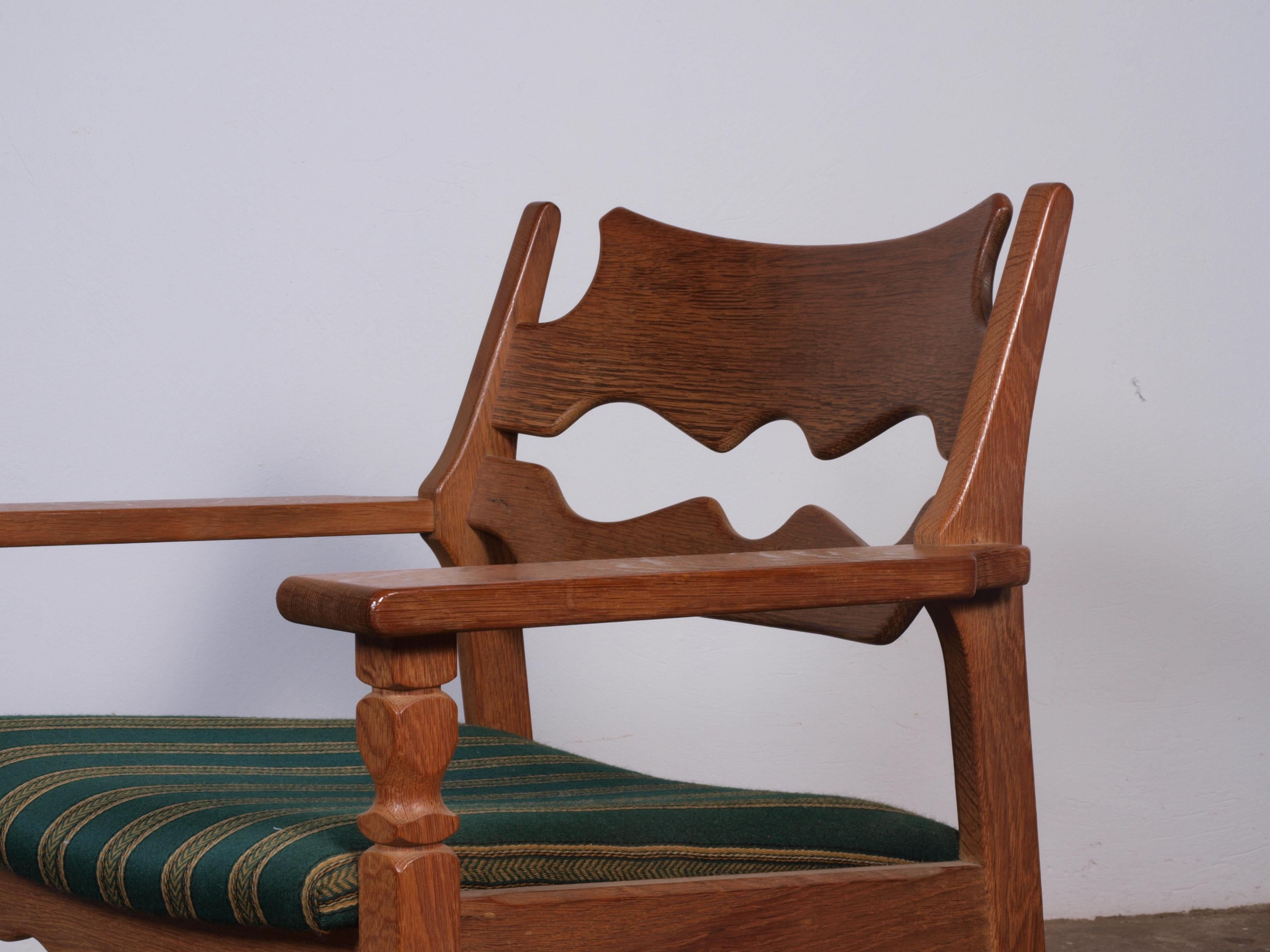 Mid-Century Modern Razorblade Danish Brutalist Lounge Chair, 1960s Danish For Sale