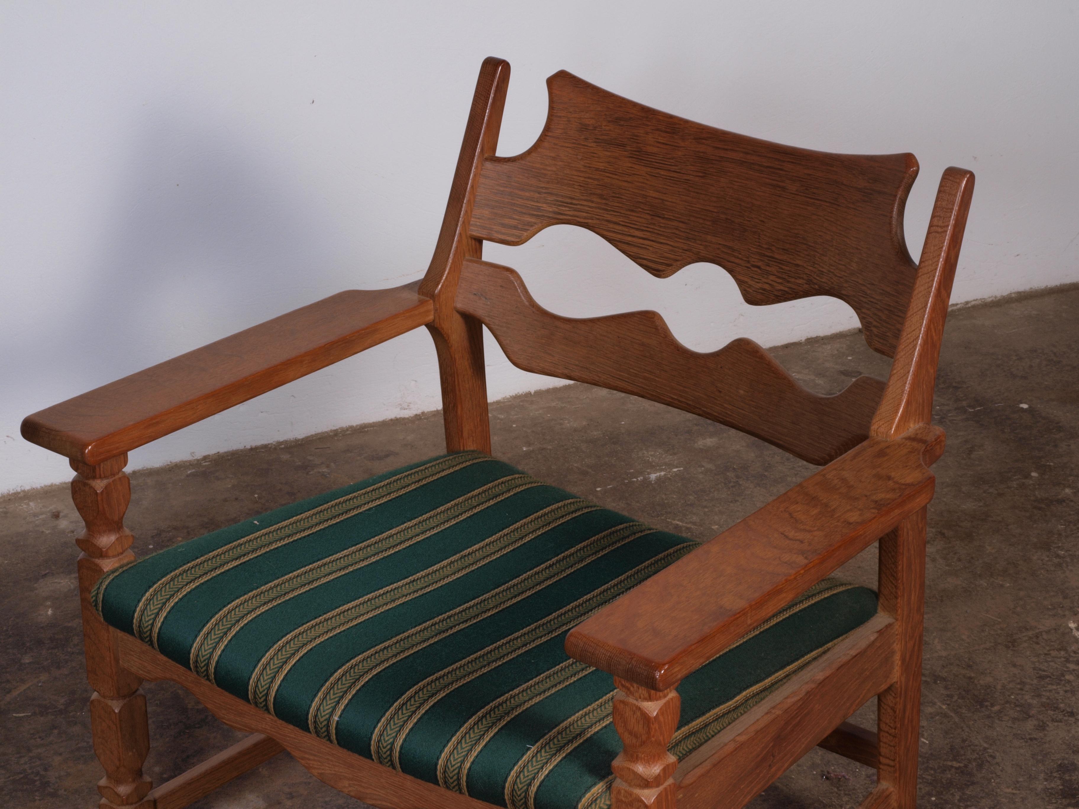 Mid-20th Century Razorblade Danish Brutalist Lounge Chair, 1960s Danish For Sale
