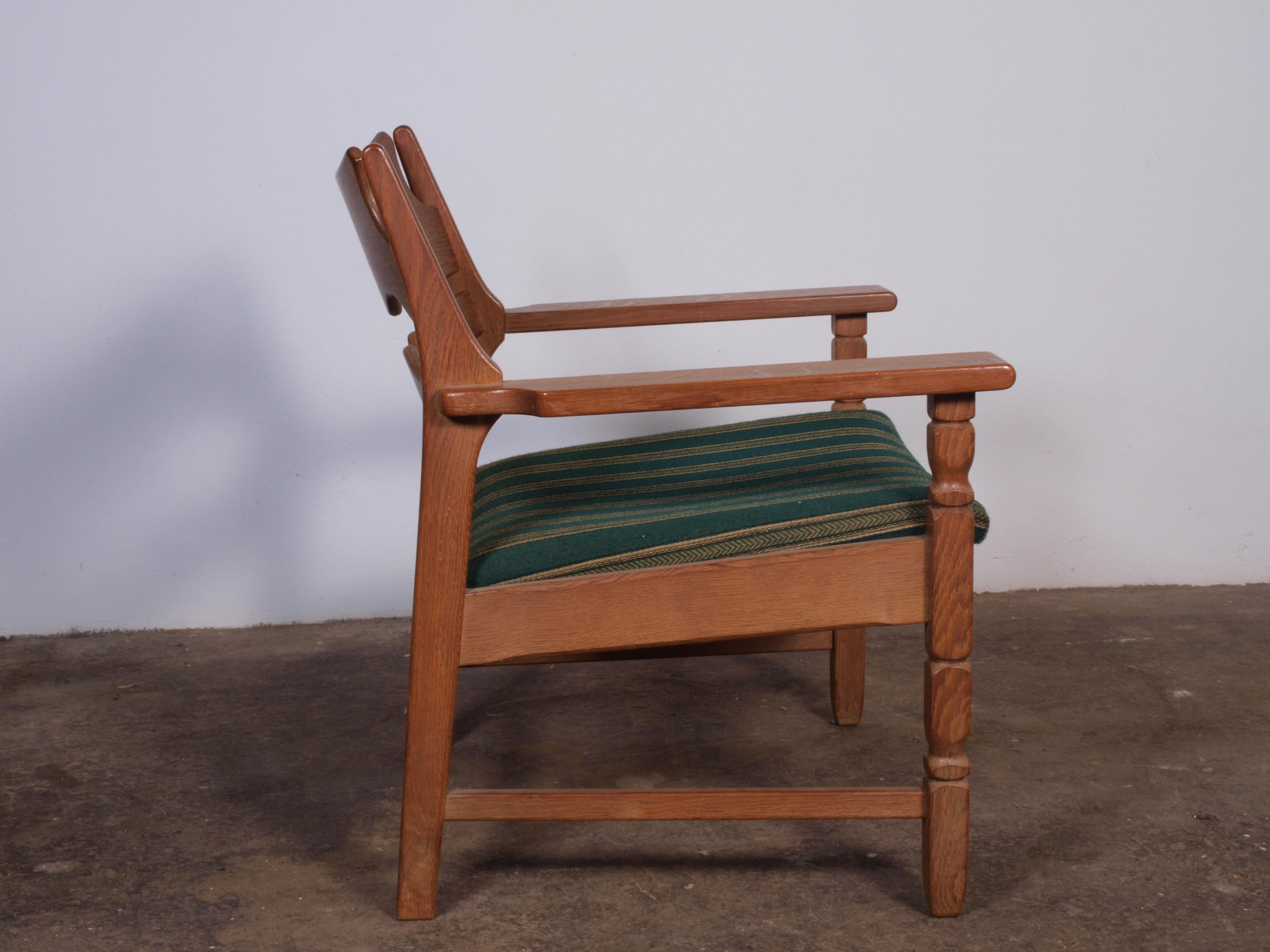 Razorblade Dänischer Brutalistischer Loungesessel Henning Kjærnulf, 1960er Jahre Dänisch (Eichenholz) im Angebot