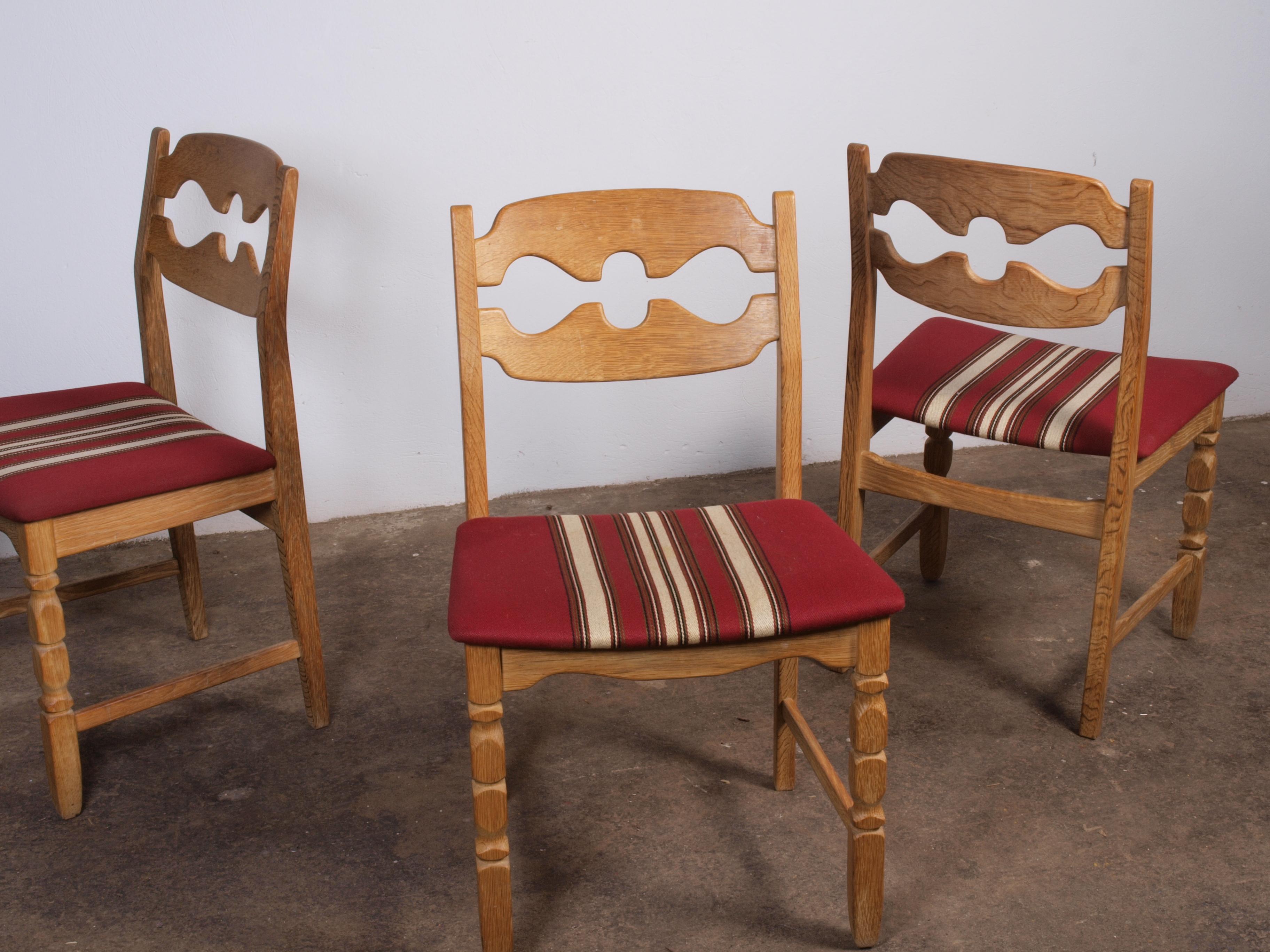Mid-Century Modern Razorblade Dining Chairs attributed to Henning Kjærnulf for Nyrup Møbelfabrik