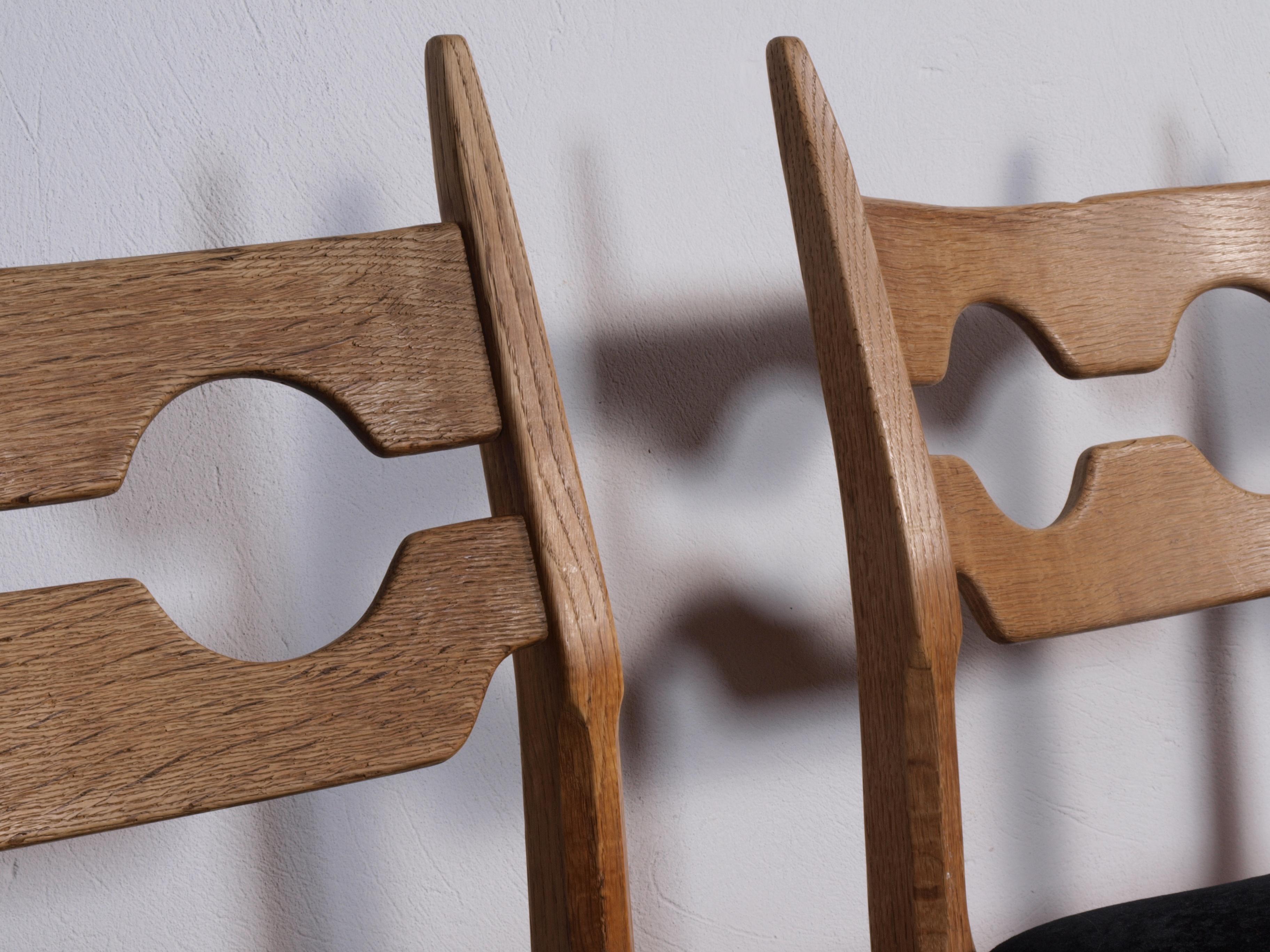 Razorblade Dining Chairs, Henning Kjærnulf zugeschrieben, Sticker von Nyrup Møbe im Zustand „Gut“ in Store Heddinge, DK