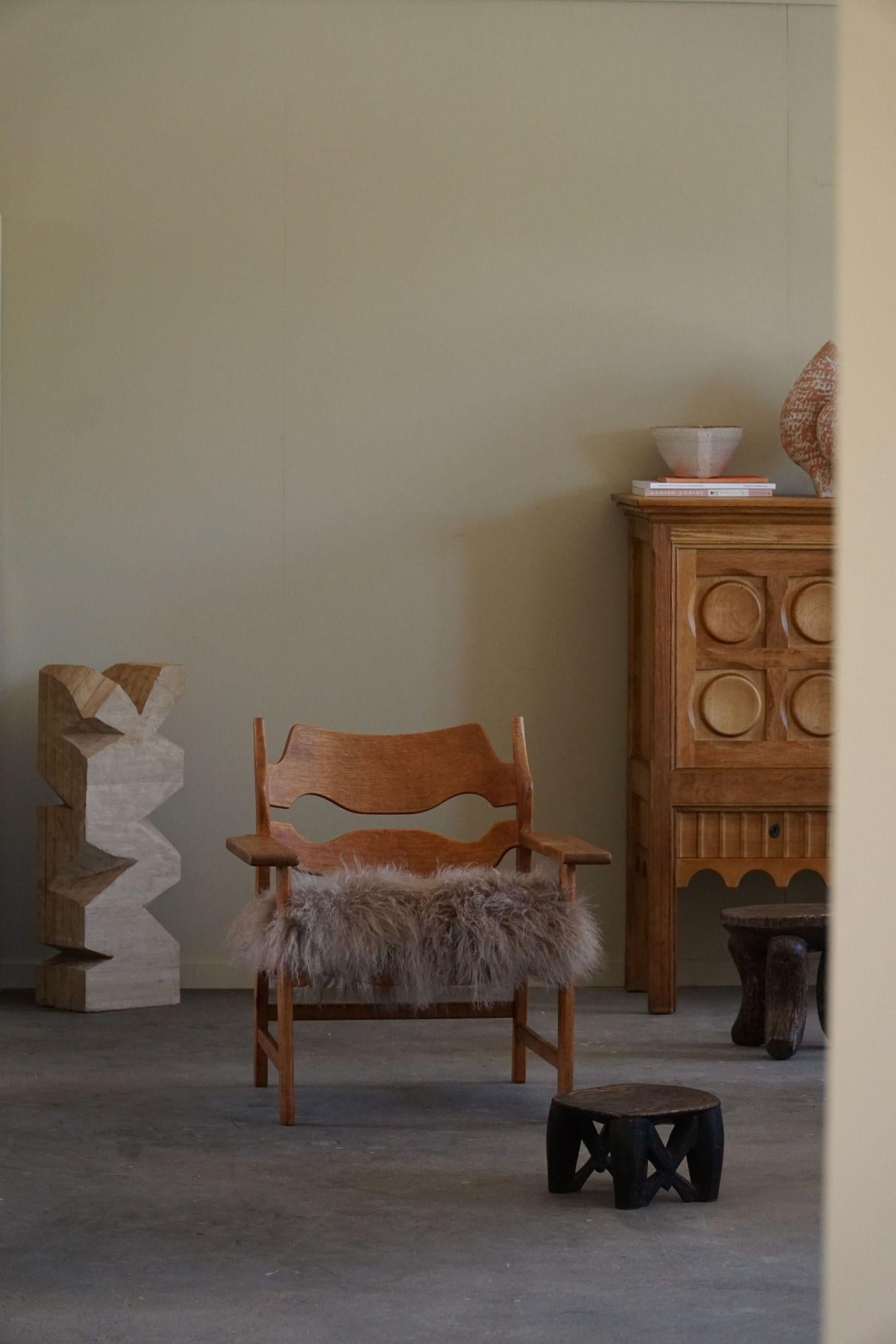 Mid-Century Modern Razorblade Lounge Chair by Henning Kjærnulf, Danish Mid Century Modern, 1960s For Sale